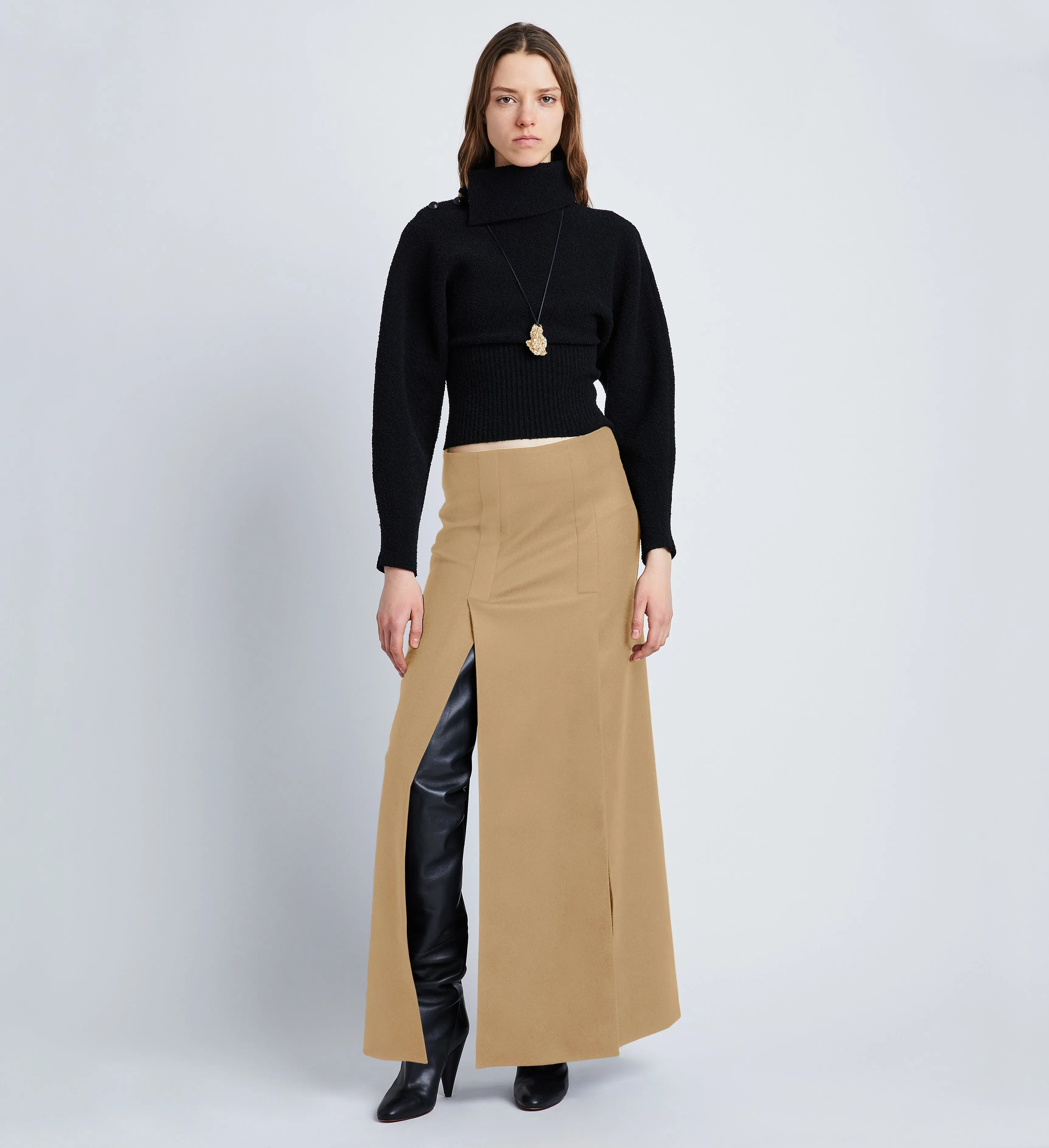 Wool Felt Slit Skirt sold by Proenza Schouler product image thumbnail 2
