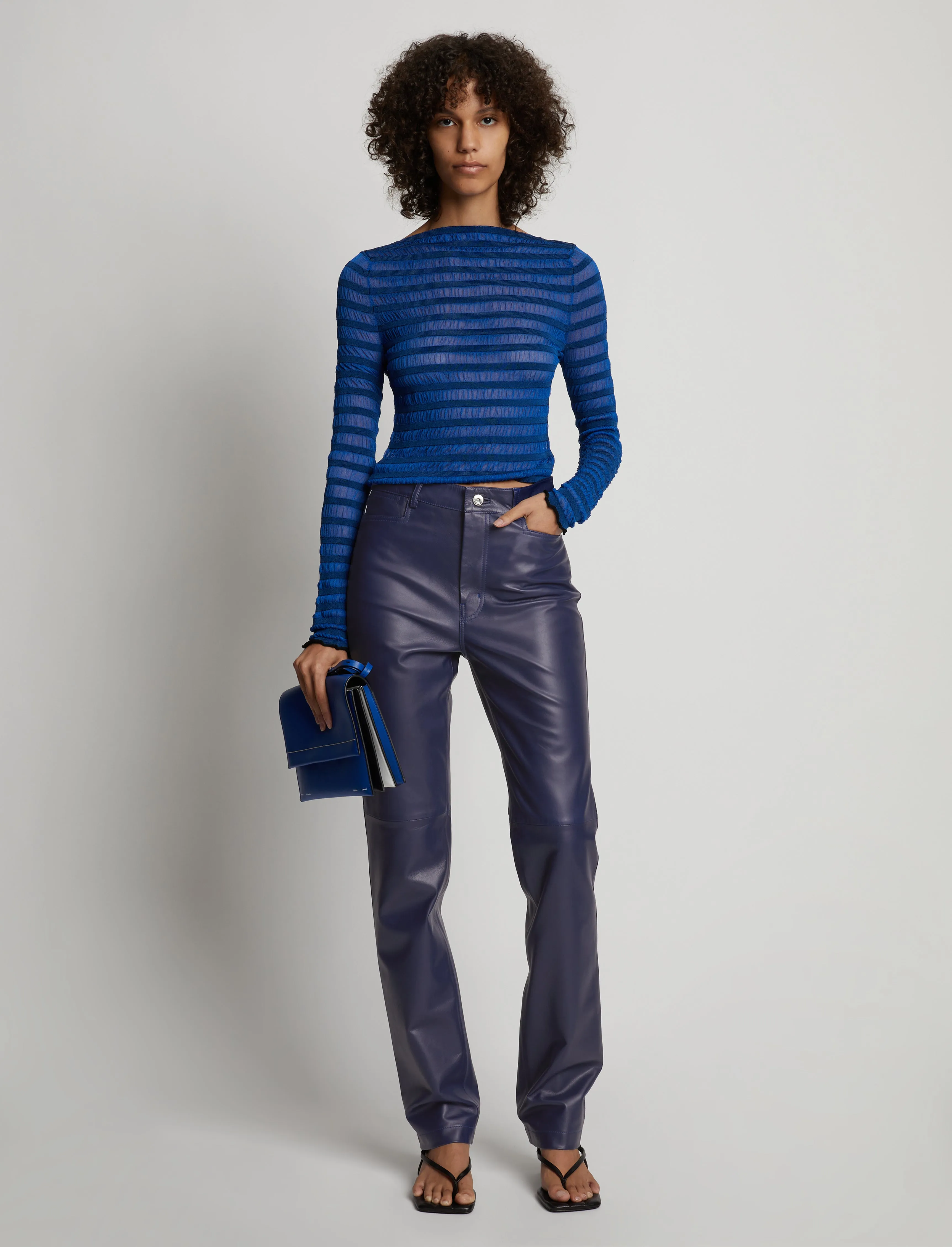 Leather Straight Pant sold by Proenza Schouler product image thumbnail 2
