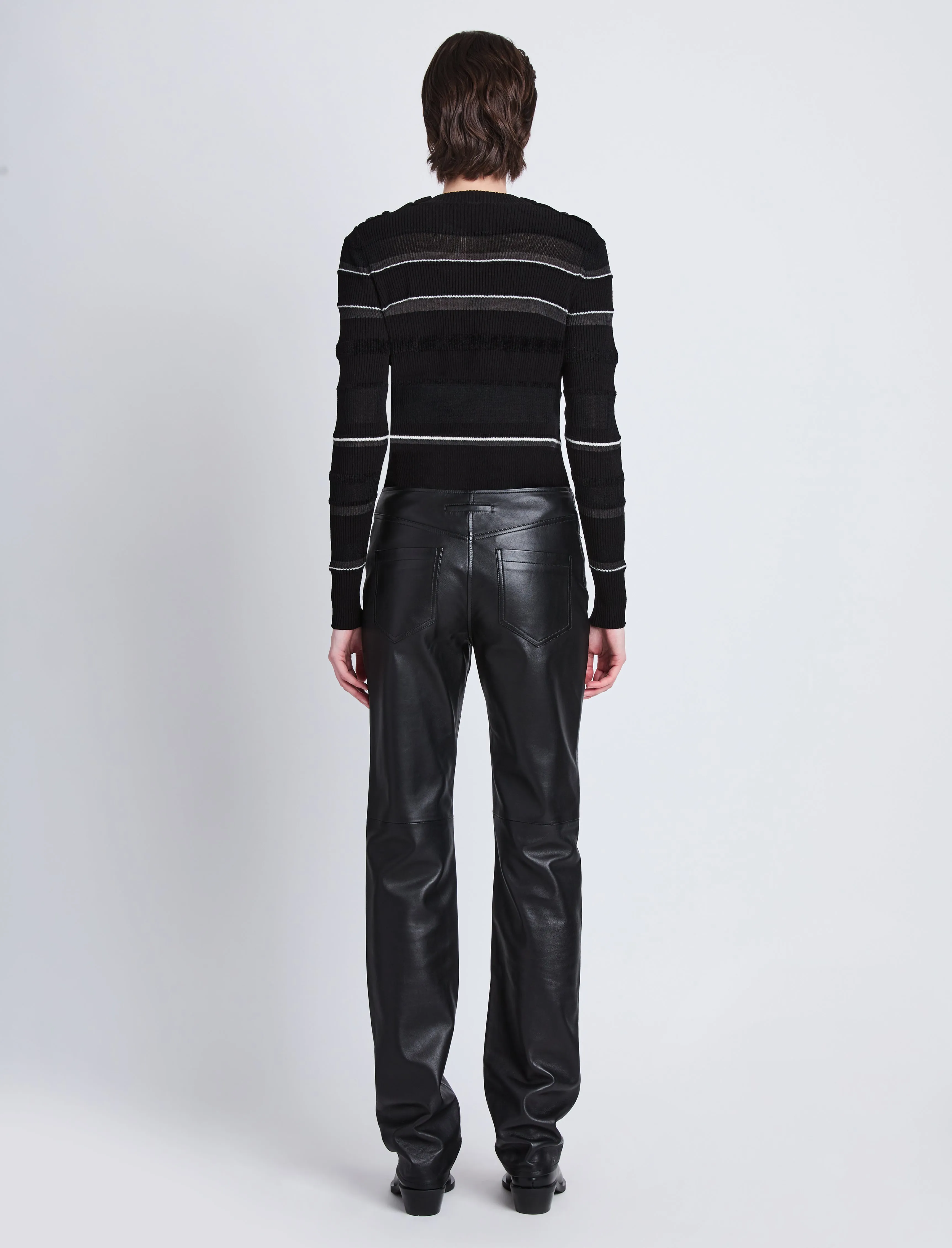 Judy Sweater in Textured Striped Knit sold by Proenza Schouler product image thumbnail 5