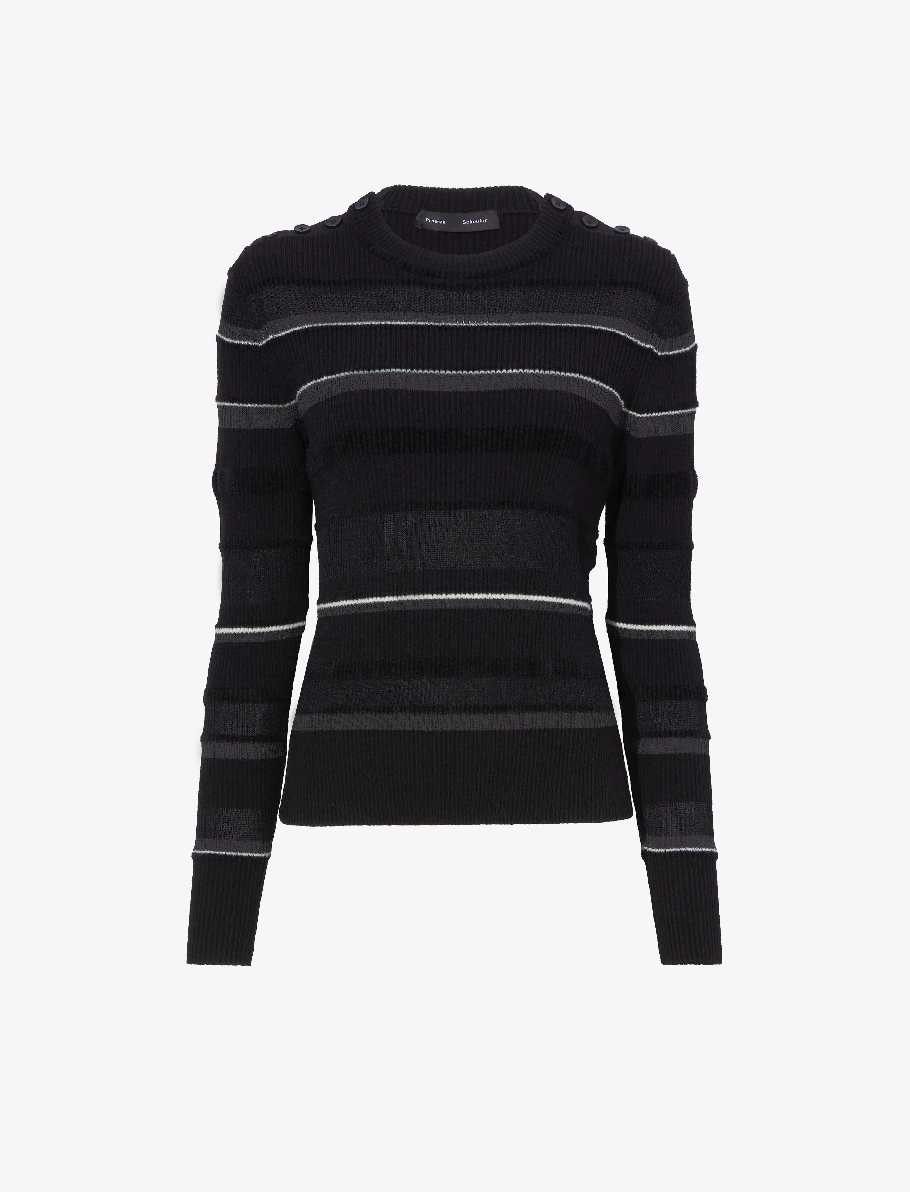 Judy Sweater in Textured Striped Knit sold by Proenza Schouler