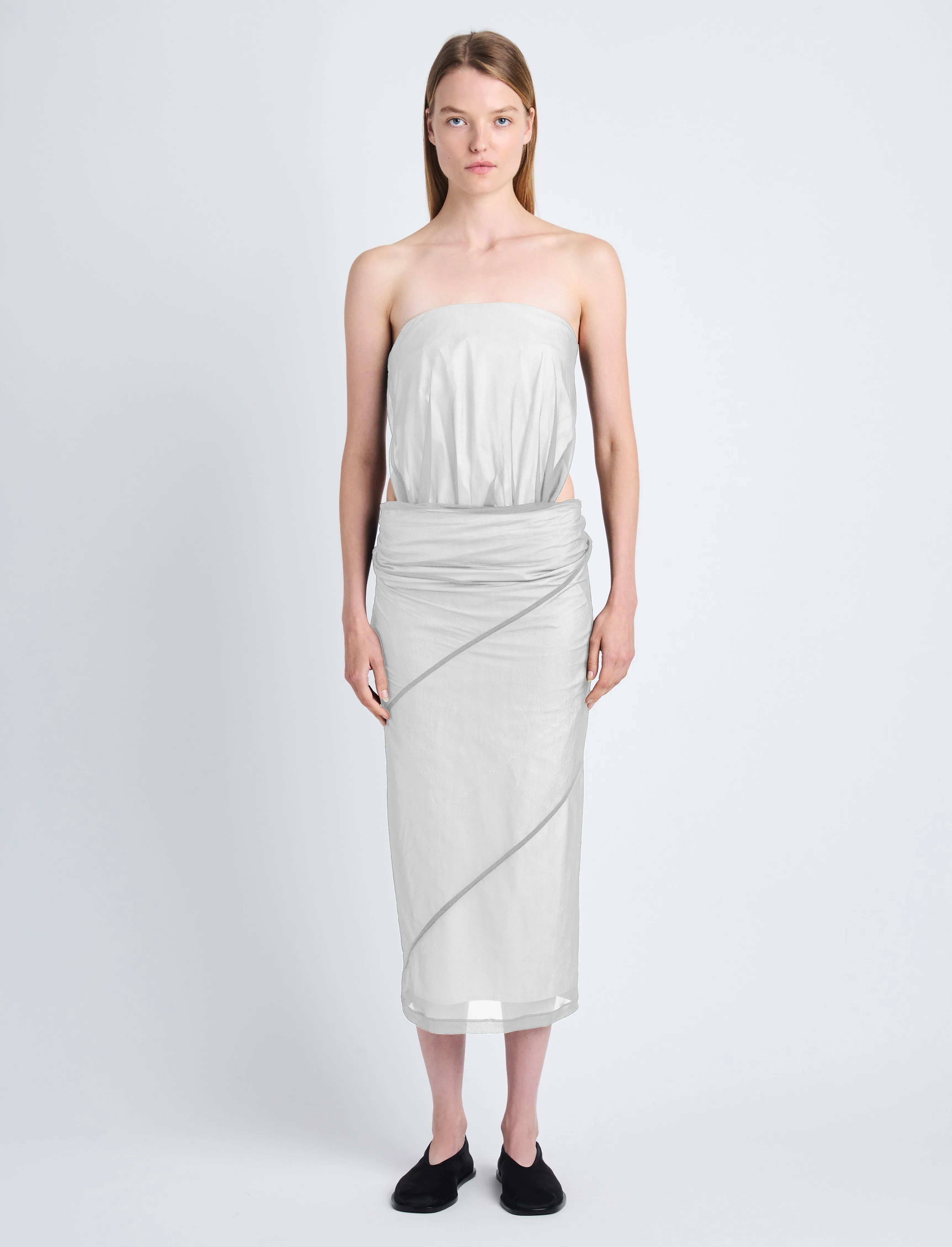 Gwen Strapless Dress in Silk Nylon sold by Proenza Schouler product image thumbnail 2
