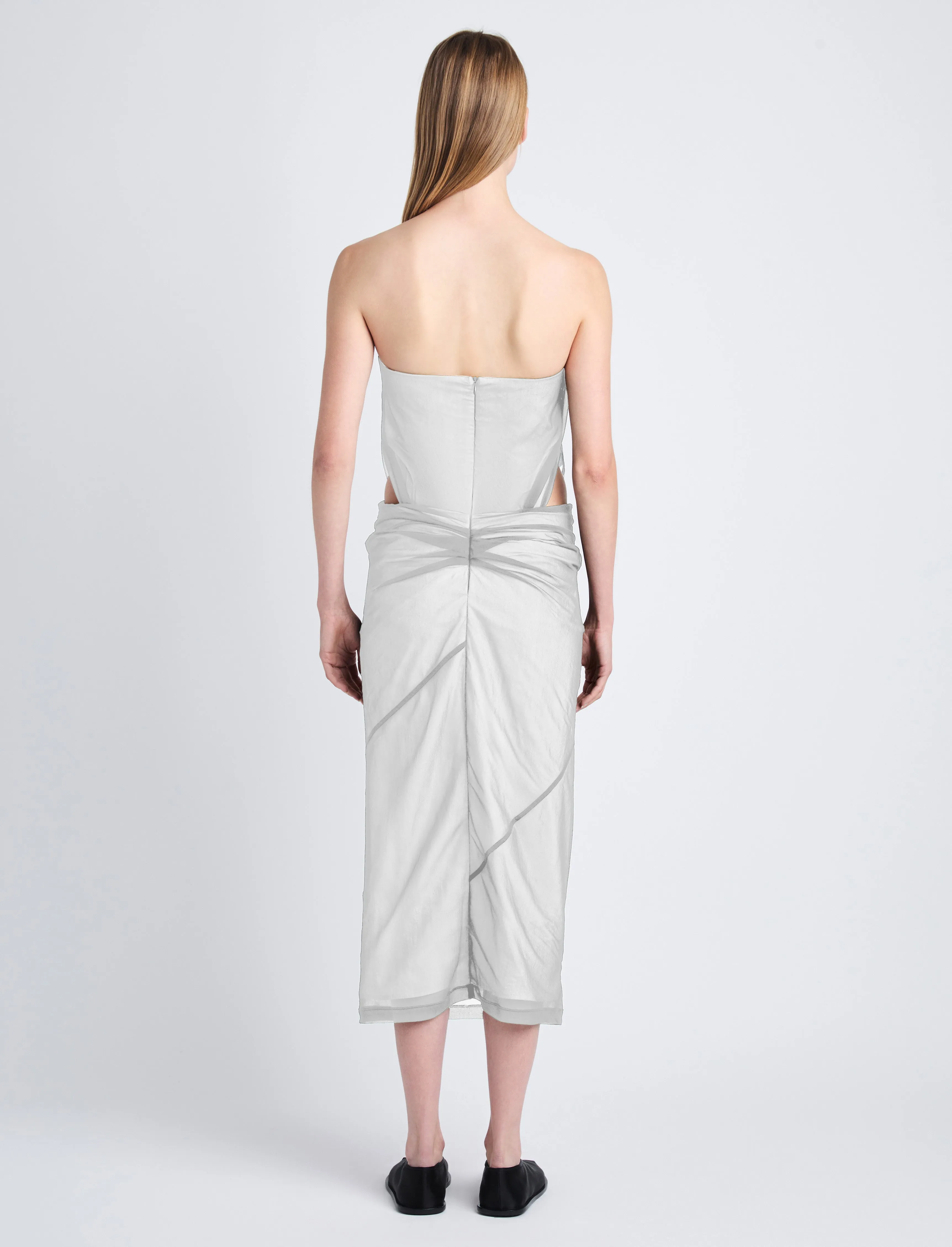 Gwen Strapless Dress in Silk Nylon sold by Proenza Schouler product image thumbnail 4