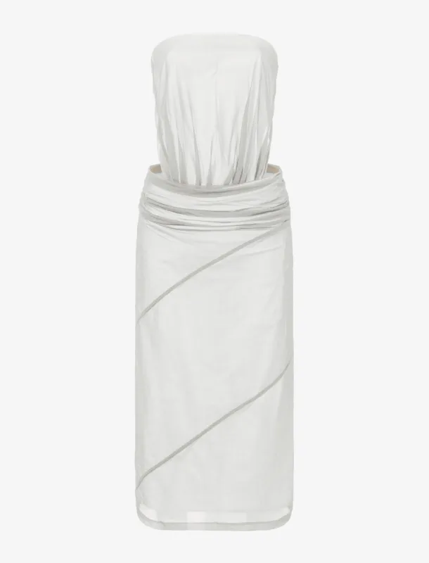 Gwen Strapless Dress in Silk Nylon sold by Proenza Schouler