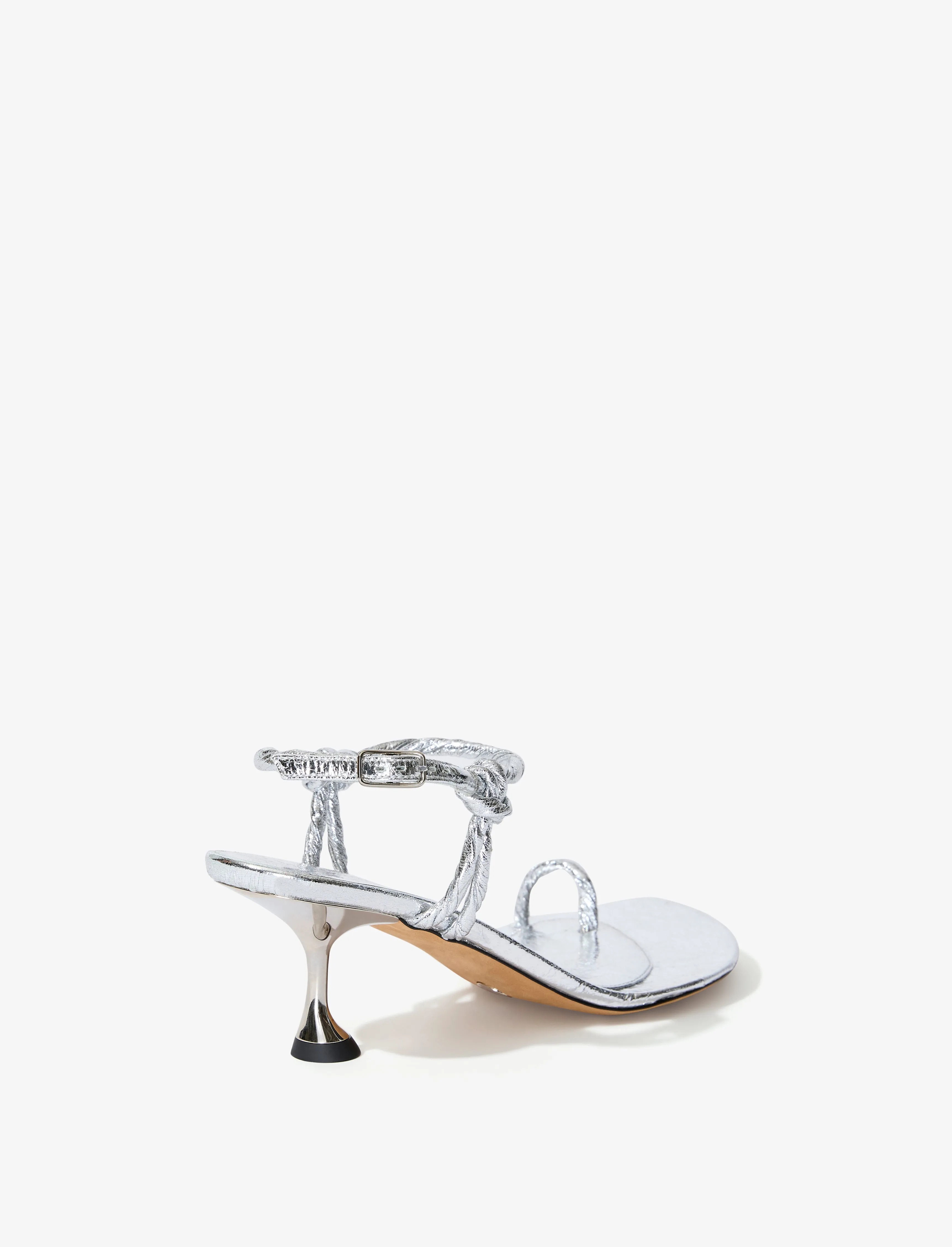 Tee Toe Ring Sandals in Crinkled Metallic sold by Proenza Schouler product image thumbnail 3