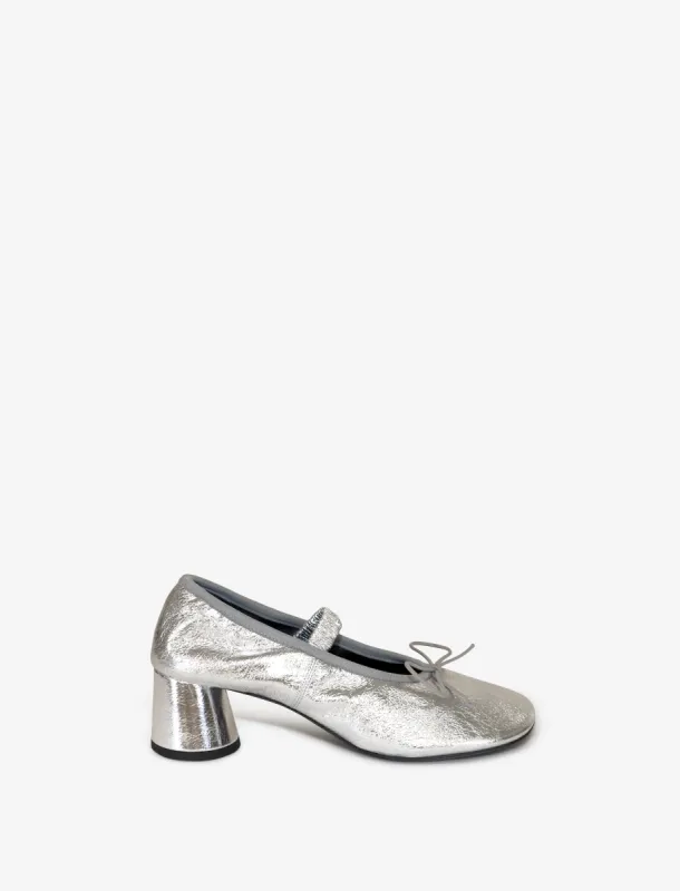 Glove Mary Jane Ballet Pumps in Crinkled Metallic sold by Proenza Schouler