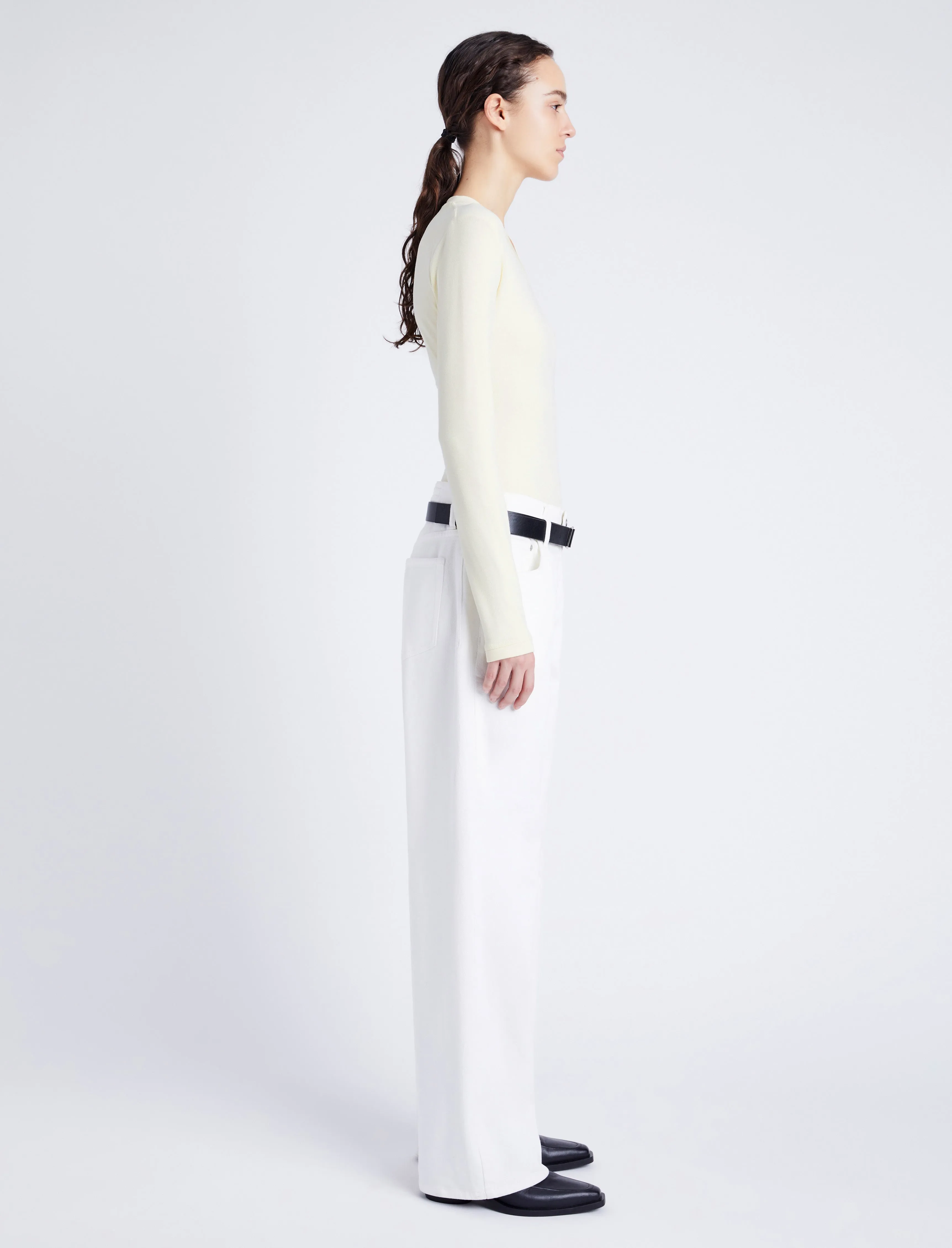 Delaney Bodysuit in Brushed Rib sold by Proenza Schouler product image thumbnail 4