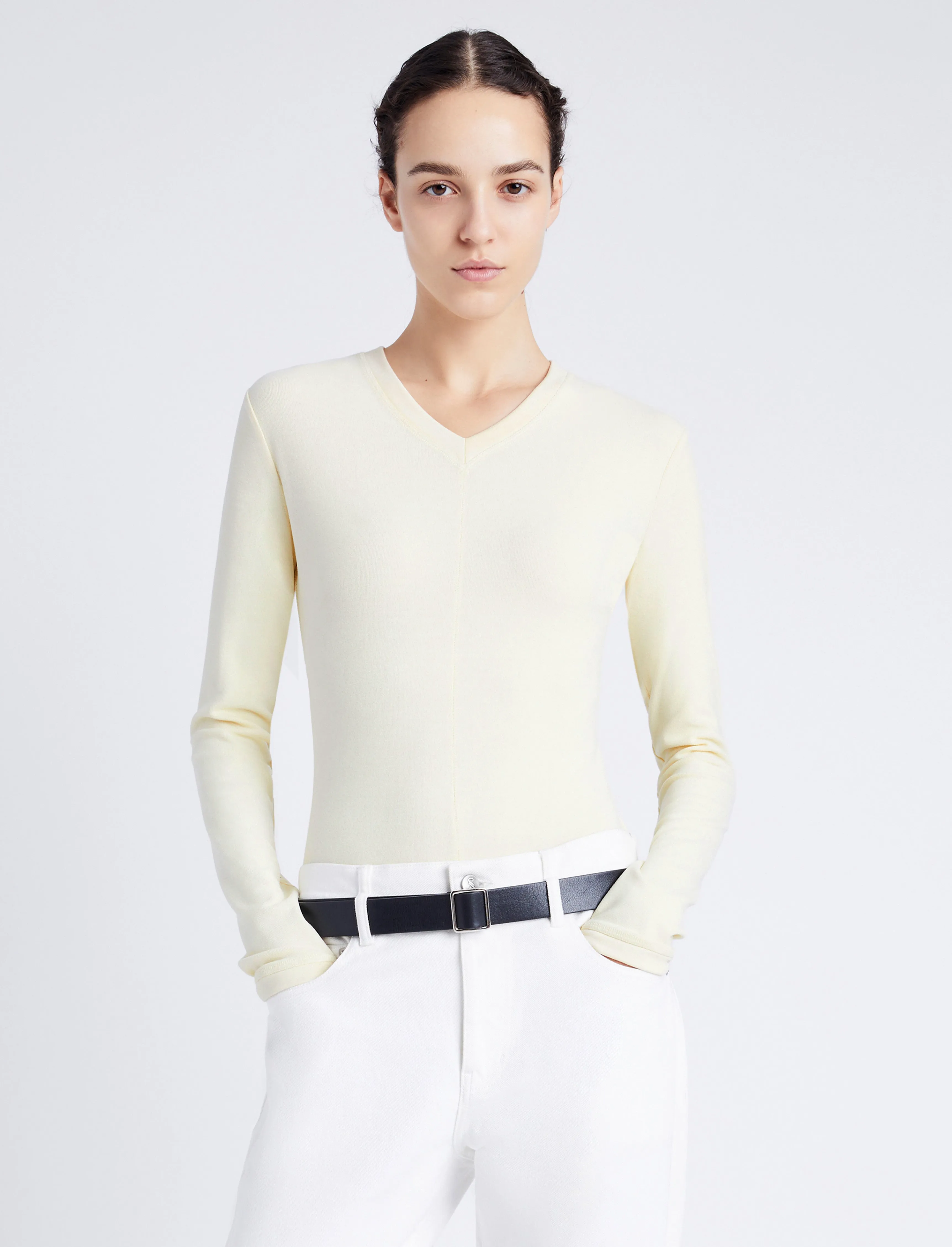 Delaney Bodysuit in Brushed Rib sold by Proenza Schouler product image thumbnail 2