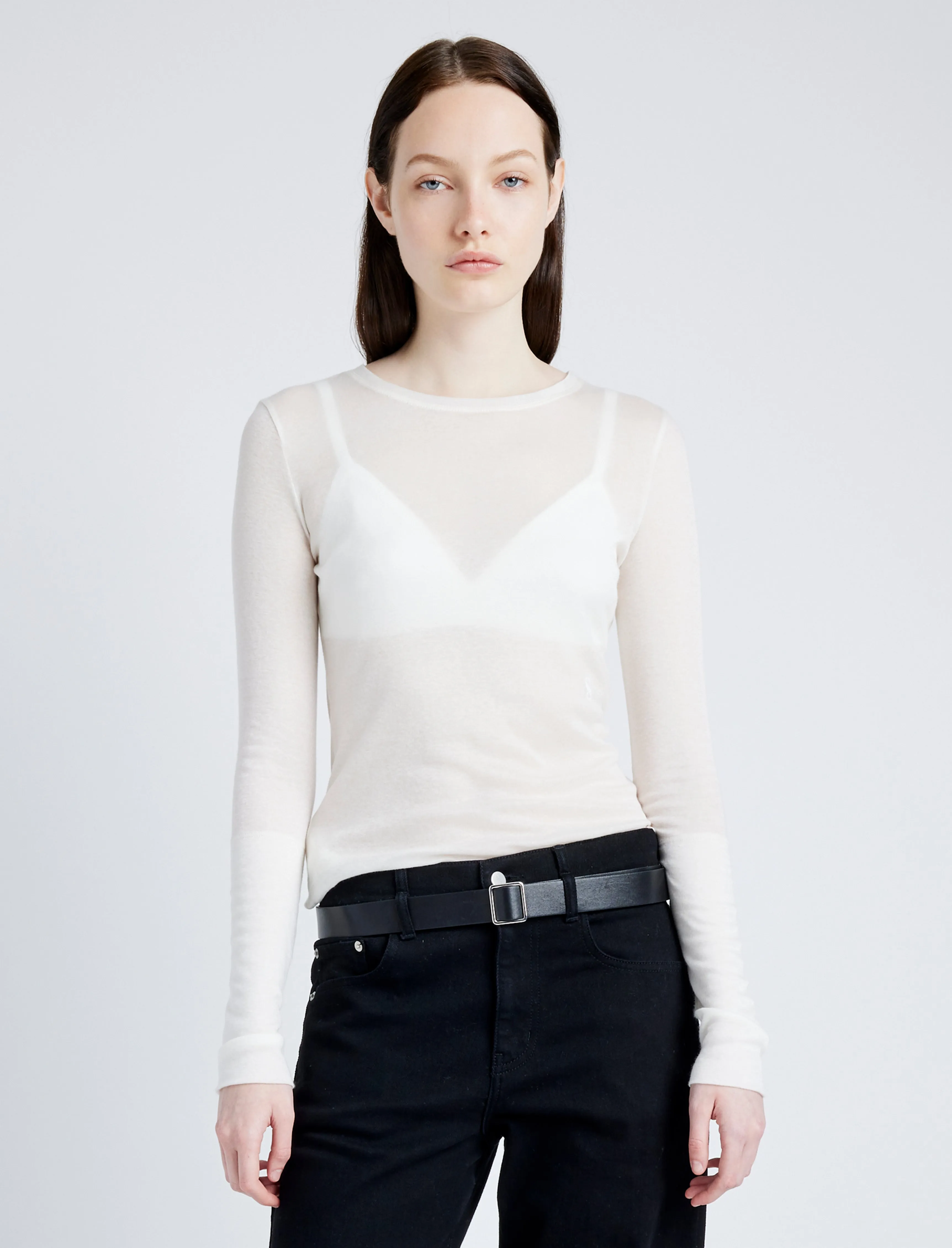 Kaiya Top in Sheer Slub Jersey sold by Proenza Schouler product image thumbnail 2