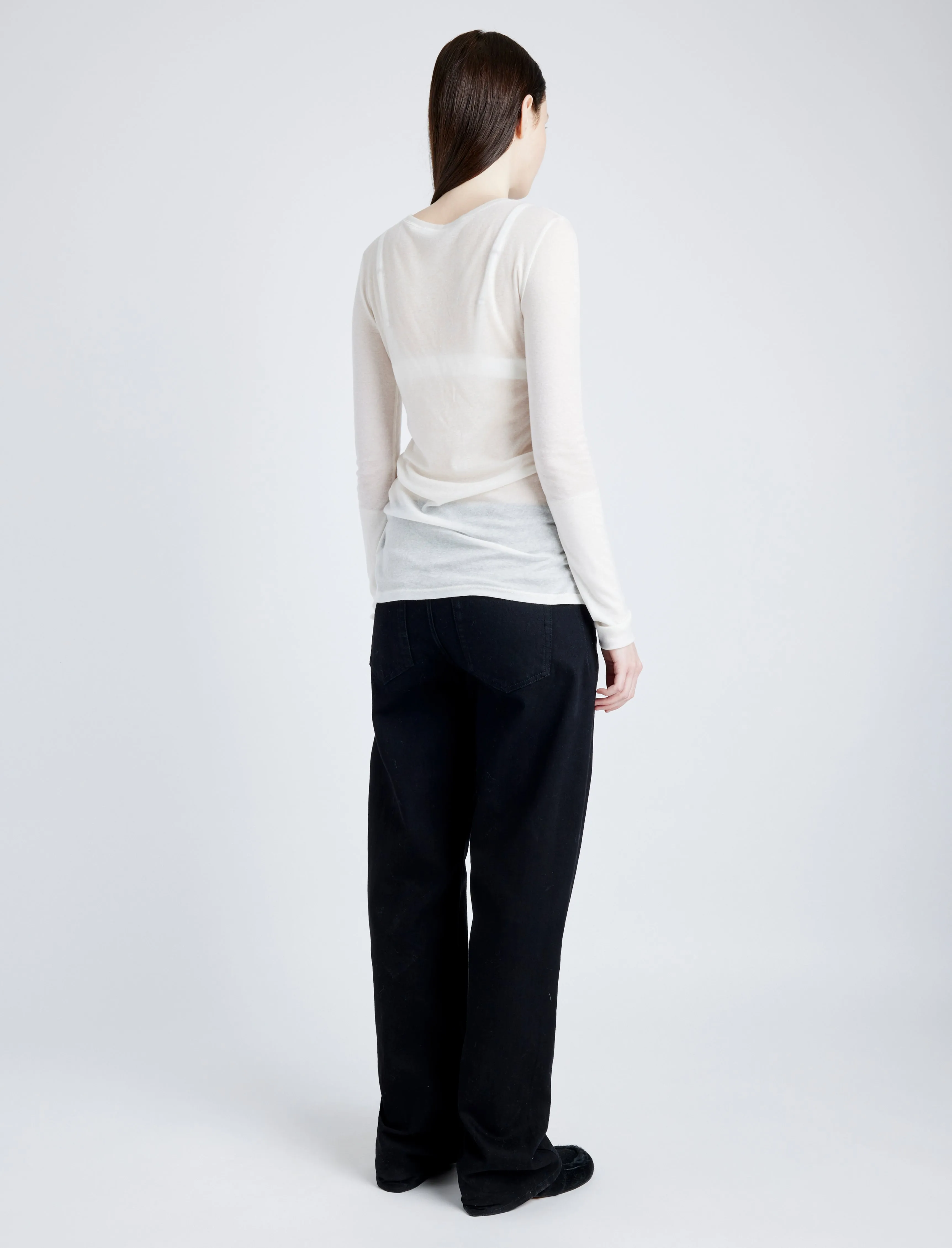 Kaiya Top in Sheer Slub Jersey sold by Proenza Schouler product image thumbnail 5