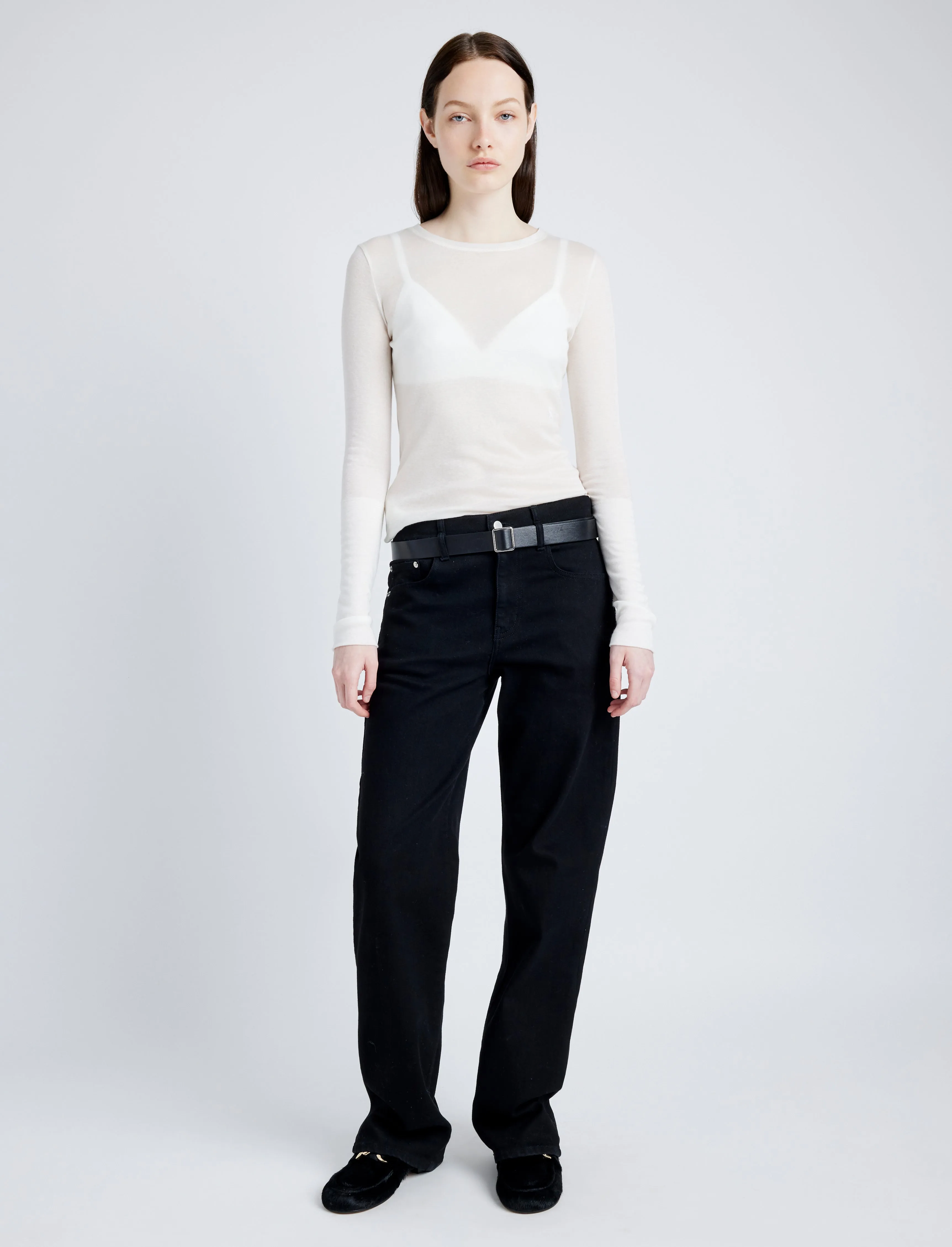 Kaiya Top in Sheer Slub Jersey sold by Proenza Schouler product image thumbnail 3