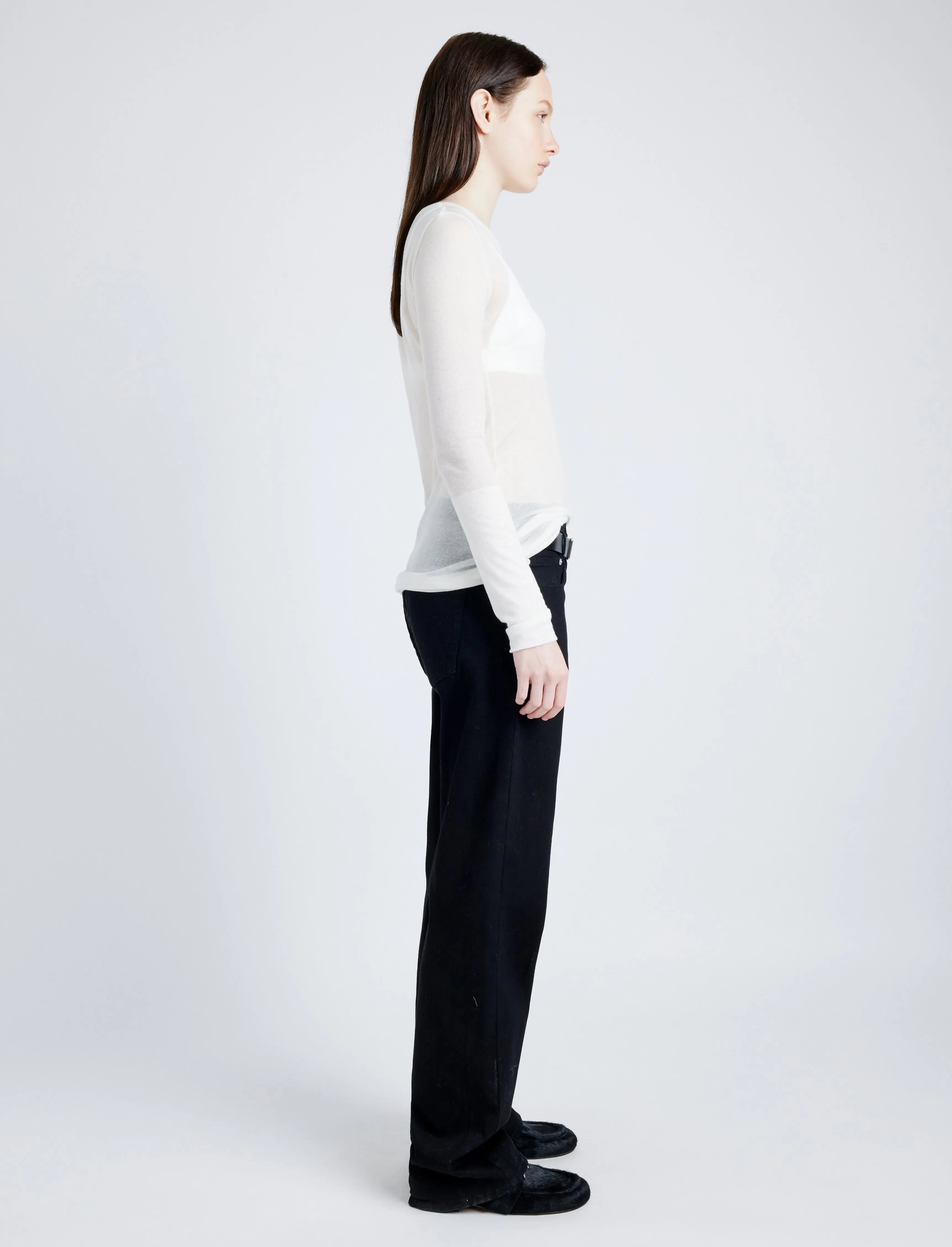 Kaiya Top in Sheer Slub Jersey sold by Proenza Schouler product image thumbnail 4