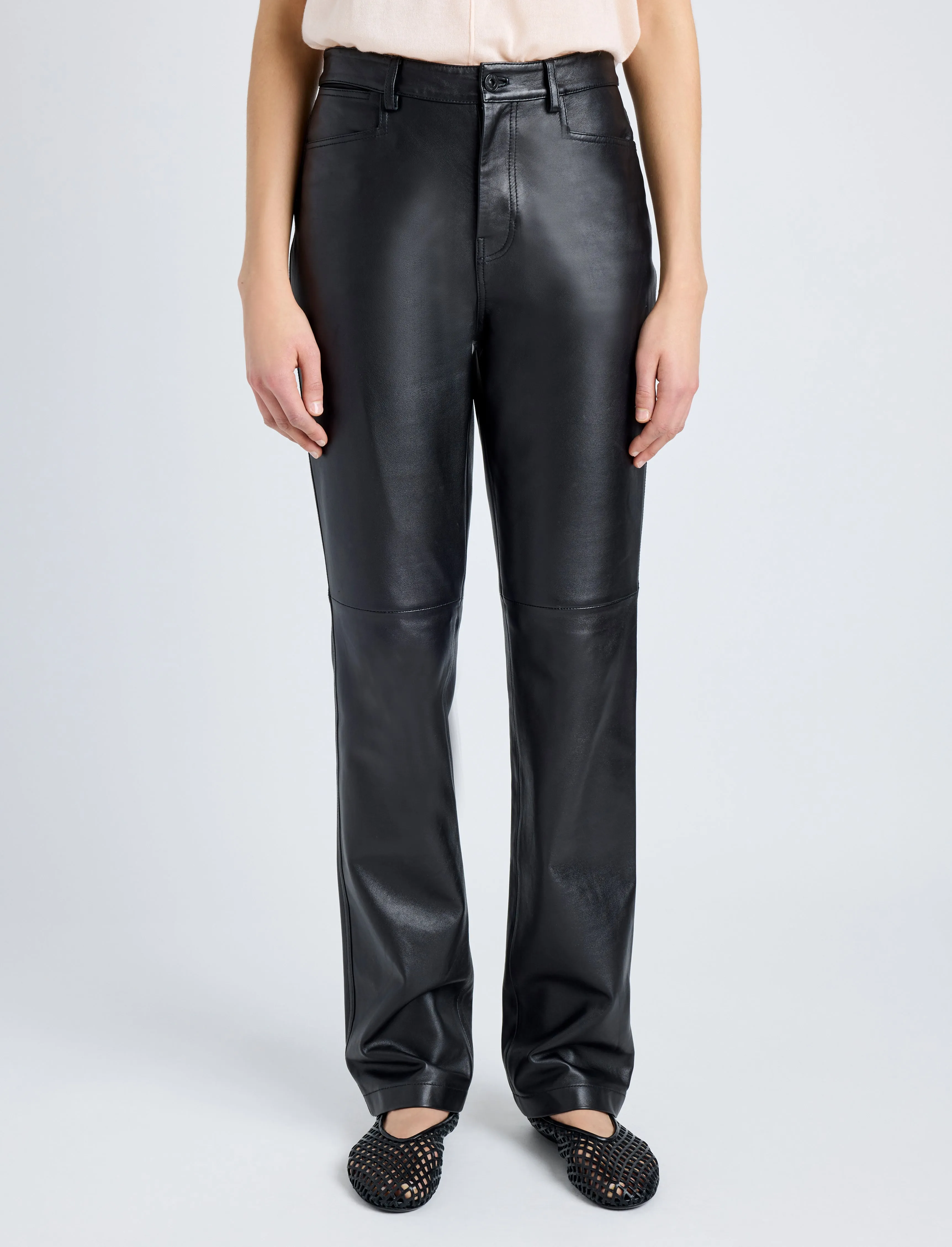 Maxine Pant in Lightweight Leather sold by Proenza Schouler product image thumbnail 3