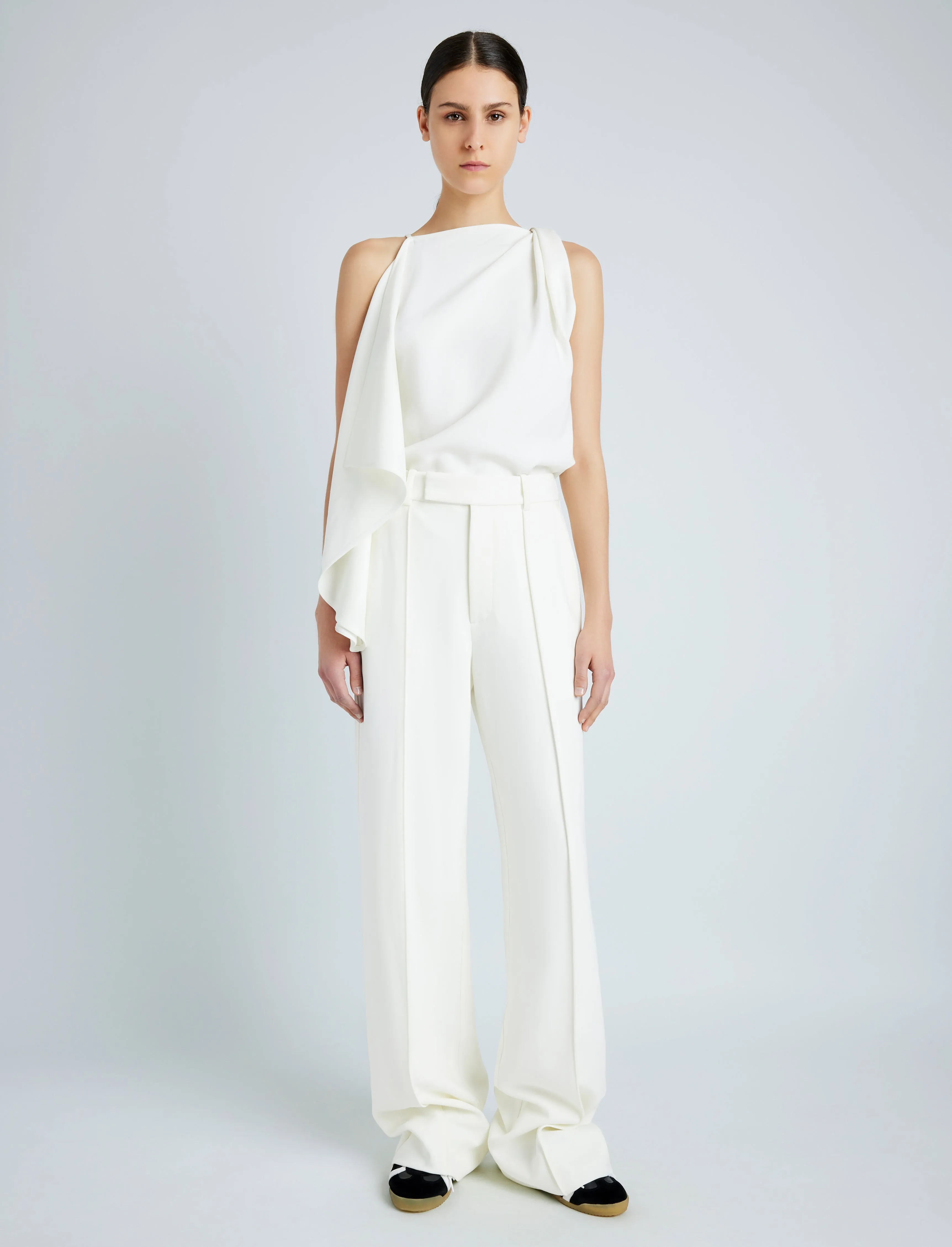 Weyes Pant in Matte Double Crepe sold by Proenza Schouler product image thumbnail 2