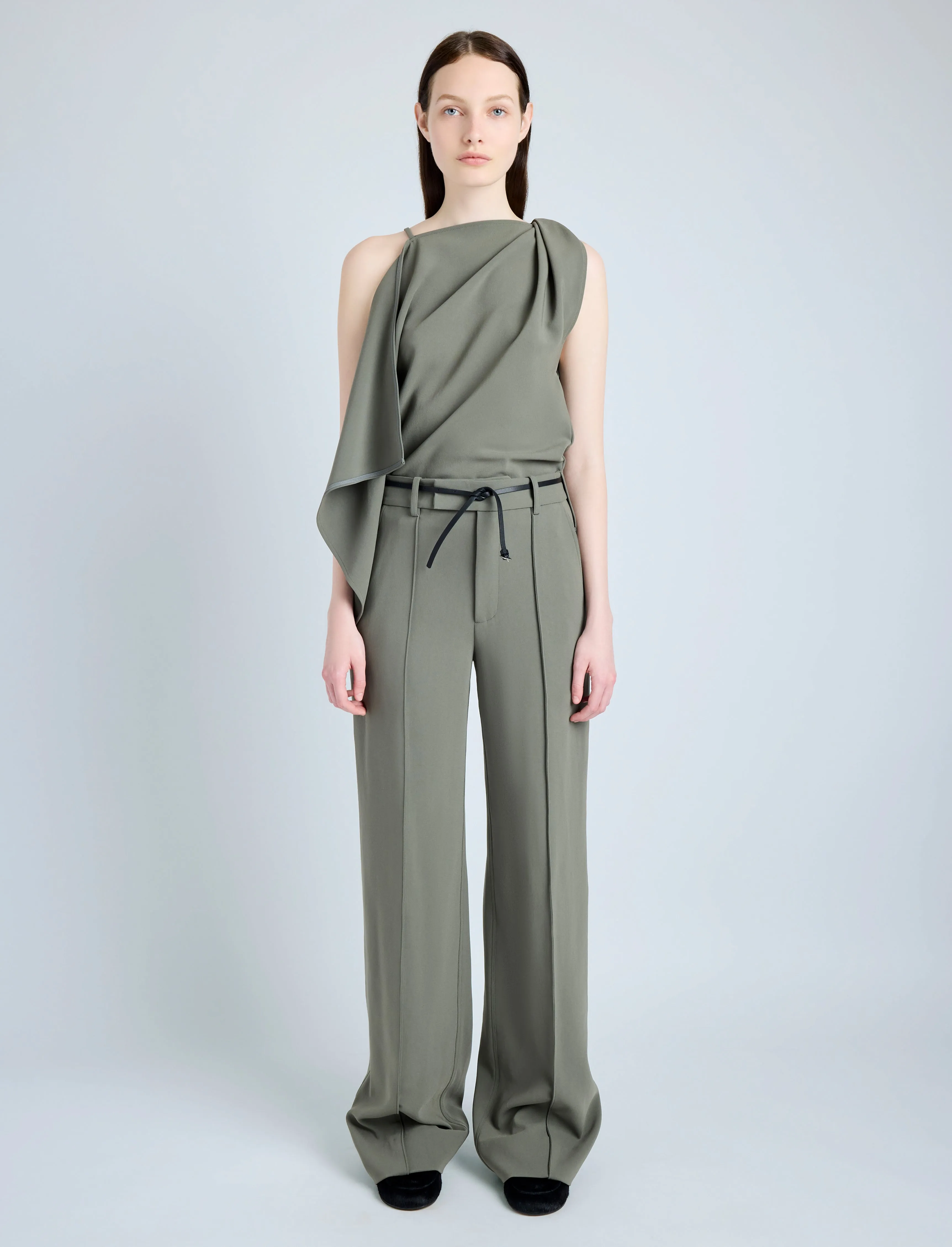 Weyes Pant in Matte Double Crepe sold by Proenza Schouler product image thumbnail 2