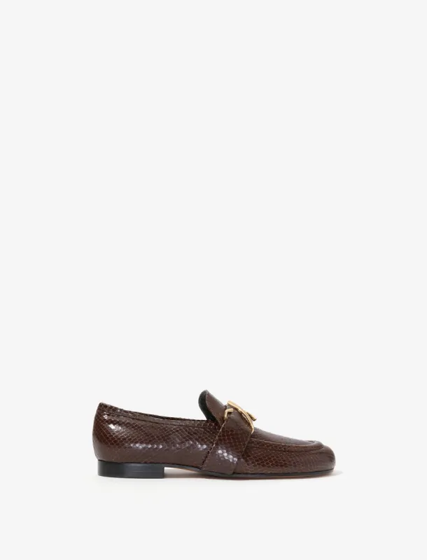 Monogram Loafers in Embossed Python made by Proenza Schouler