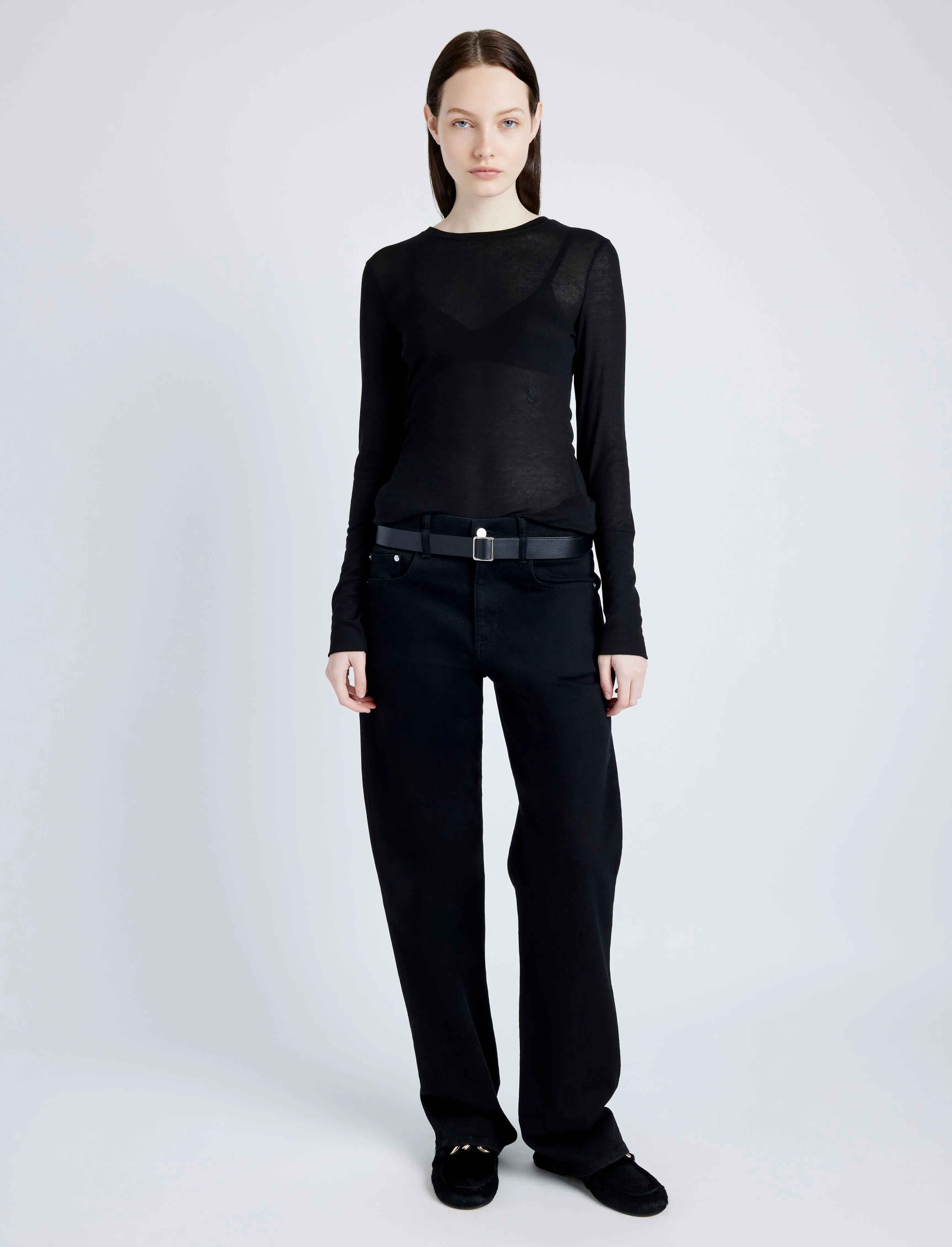 Kaiya Top in Sheer Slub Jersey sold by Proenza Schouler product image thumbnail 3