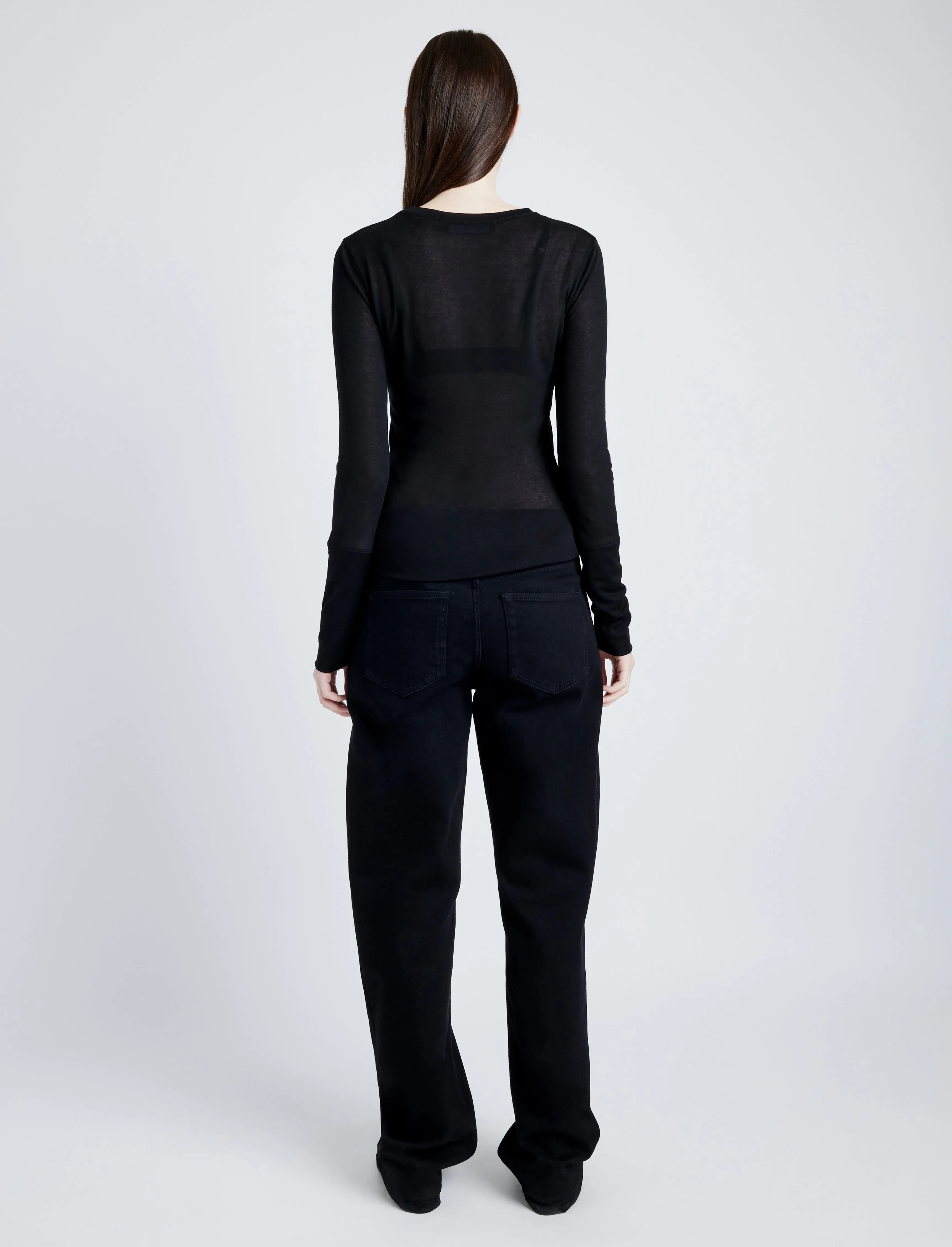 Kaiya Top in Sheer Slub Jersey sold by Proenza Schouler product image thumbnail 5