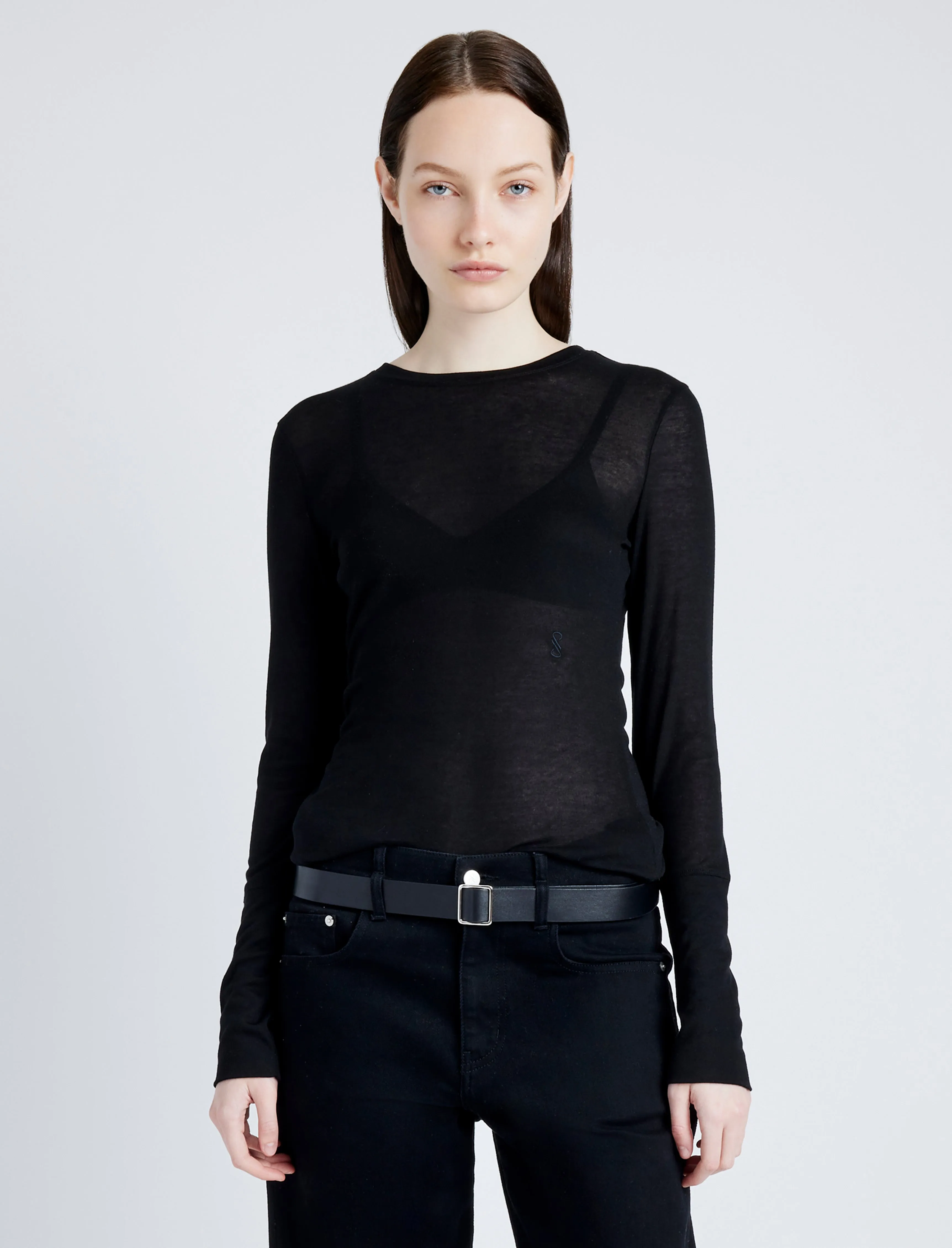 Kaiya Top in Sheer Slub Jersey sold by Proenza Schouler product image thumbnail 2