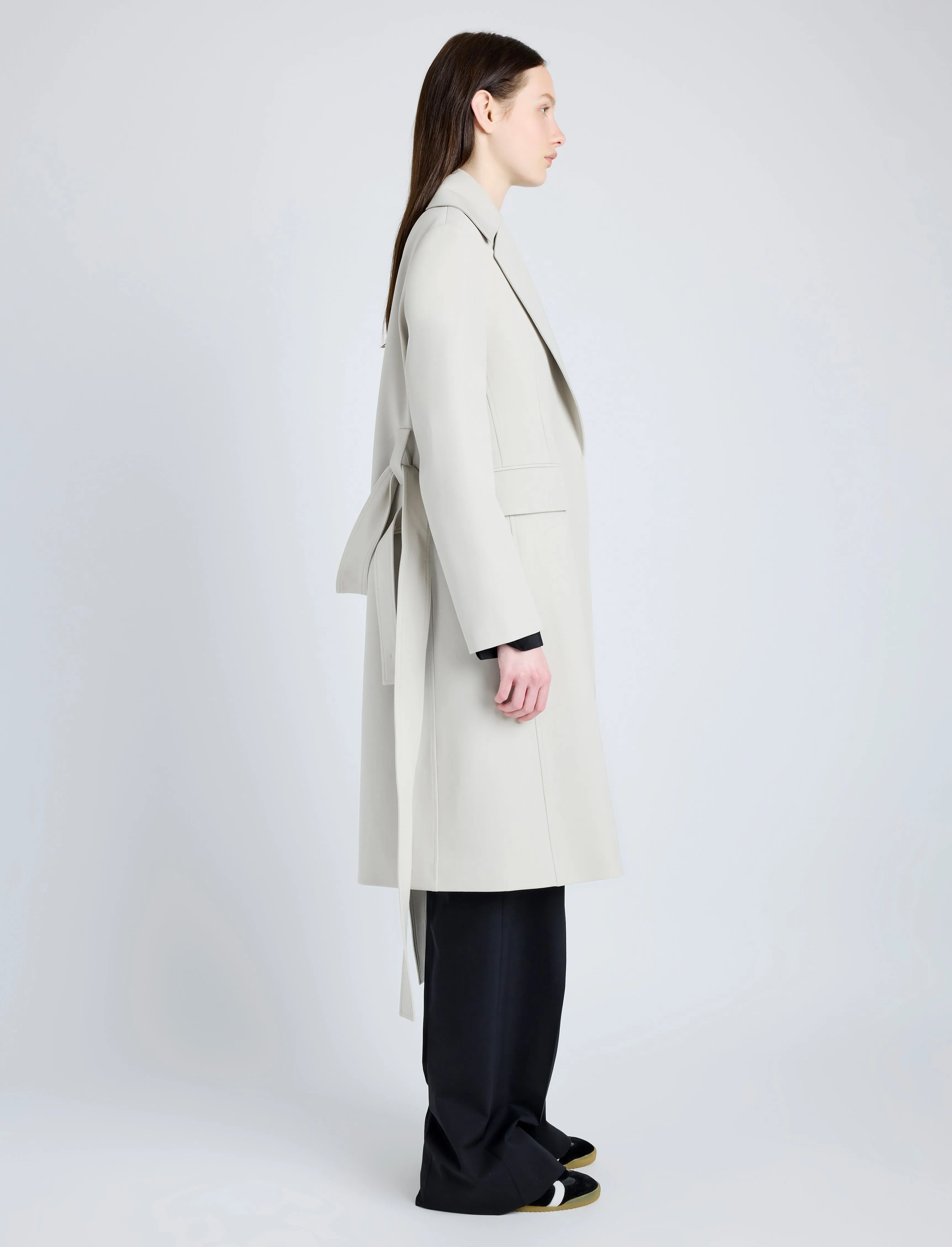 Thea Coat in Wool Gabardine Suiting sold by Proenza Schouler product image thumbnail 3