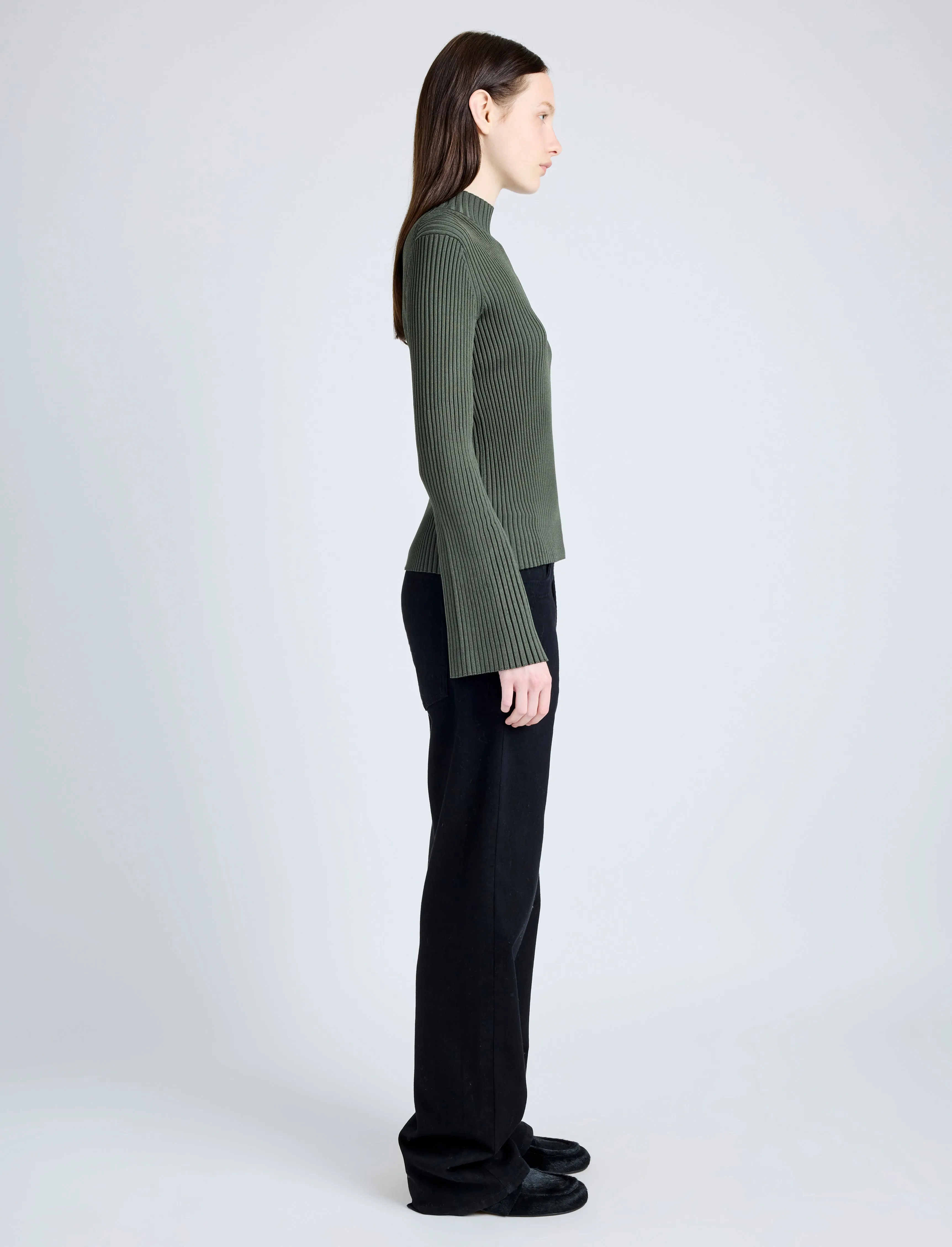 Abigail Top in Midweight Viscose Rib sold by Proenza Schouler product image thumbnail 4