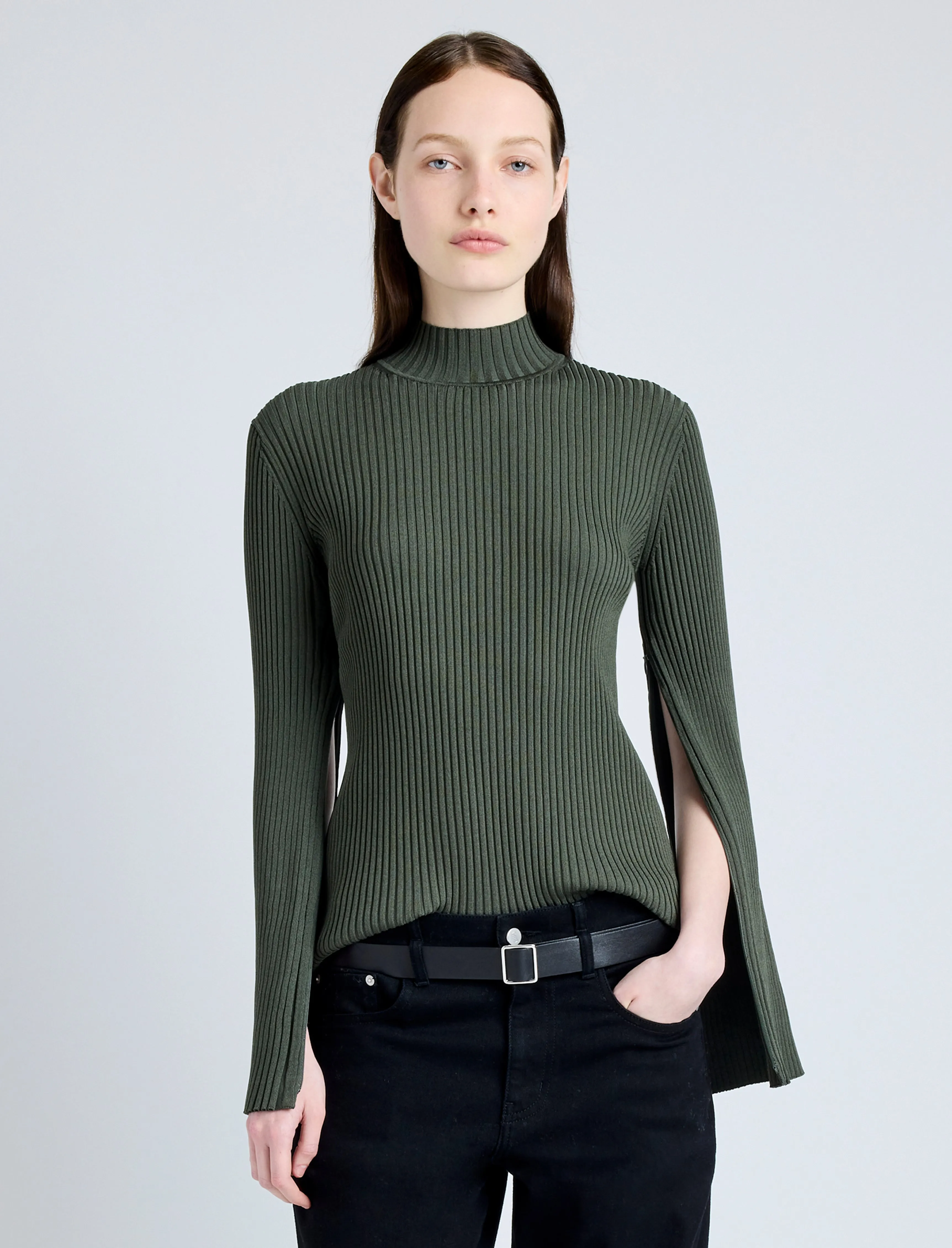 Abigail Top in Midweight Viscose Rib sold by Proenza Schouler product image thumbnail 2