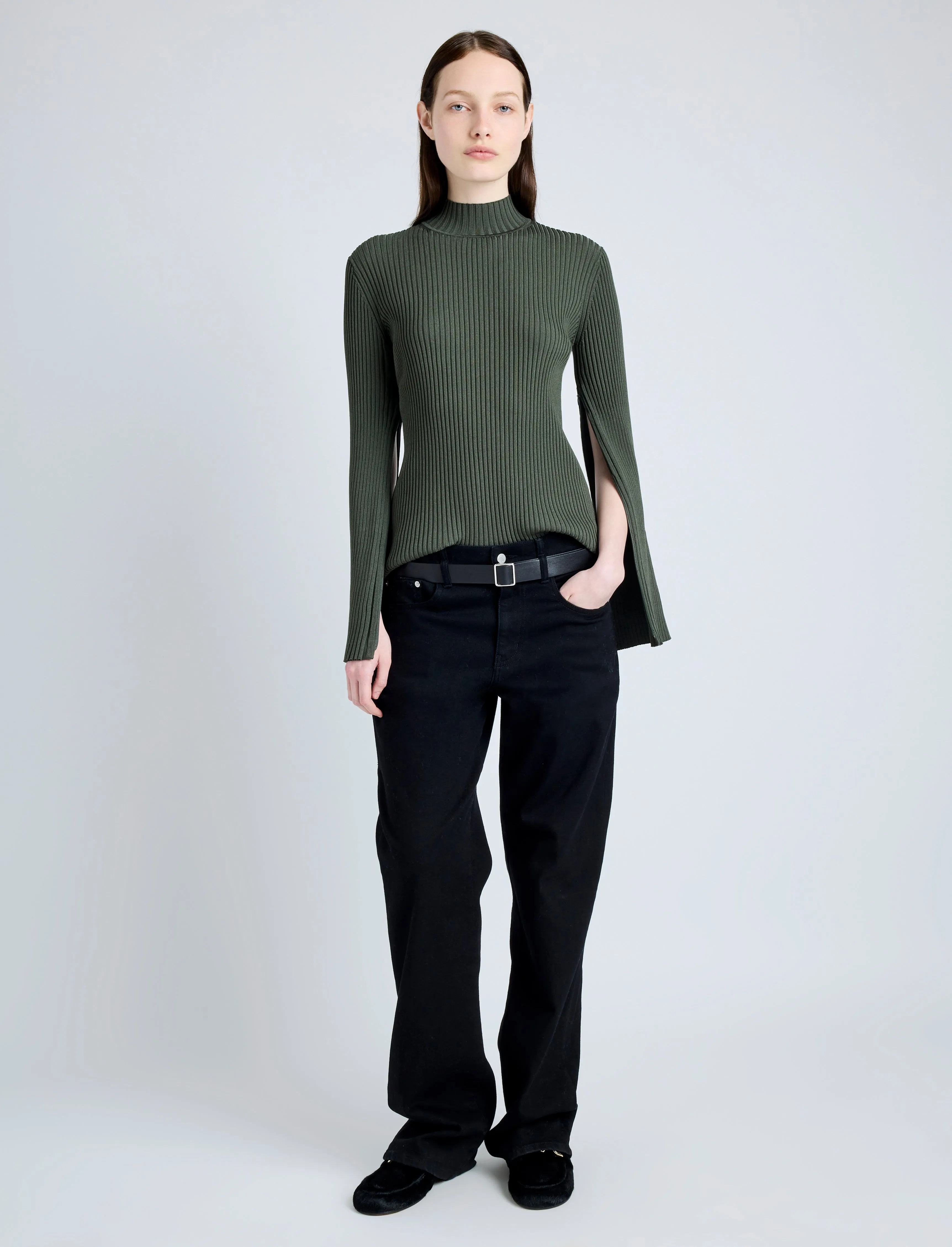 Abigail Top in Midweight Viscose Rib sold by Proenza Schouler product image thumbnail 3