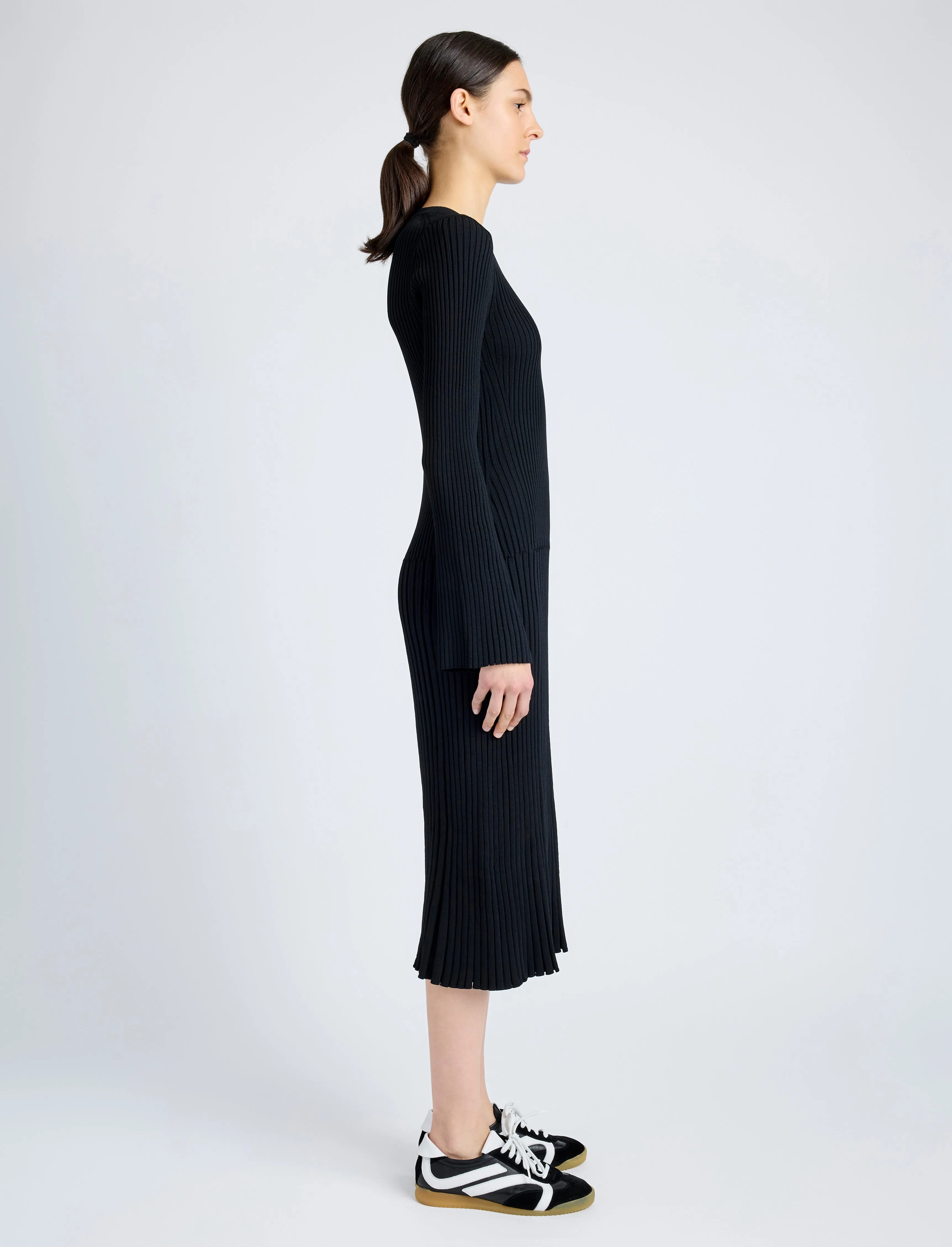 Kenna Dress in Midweight Viscose Rib sold by Proenza Schouler product image thumbnail 3