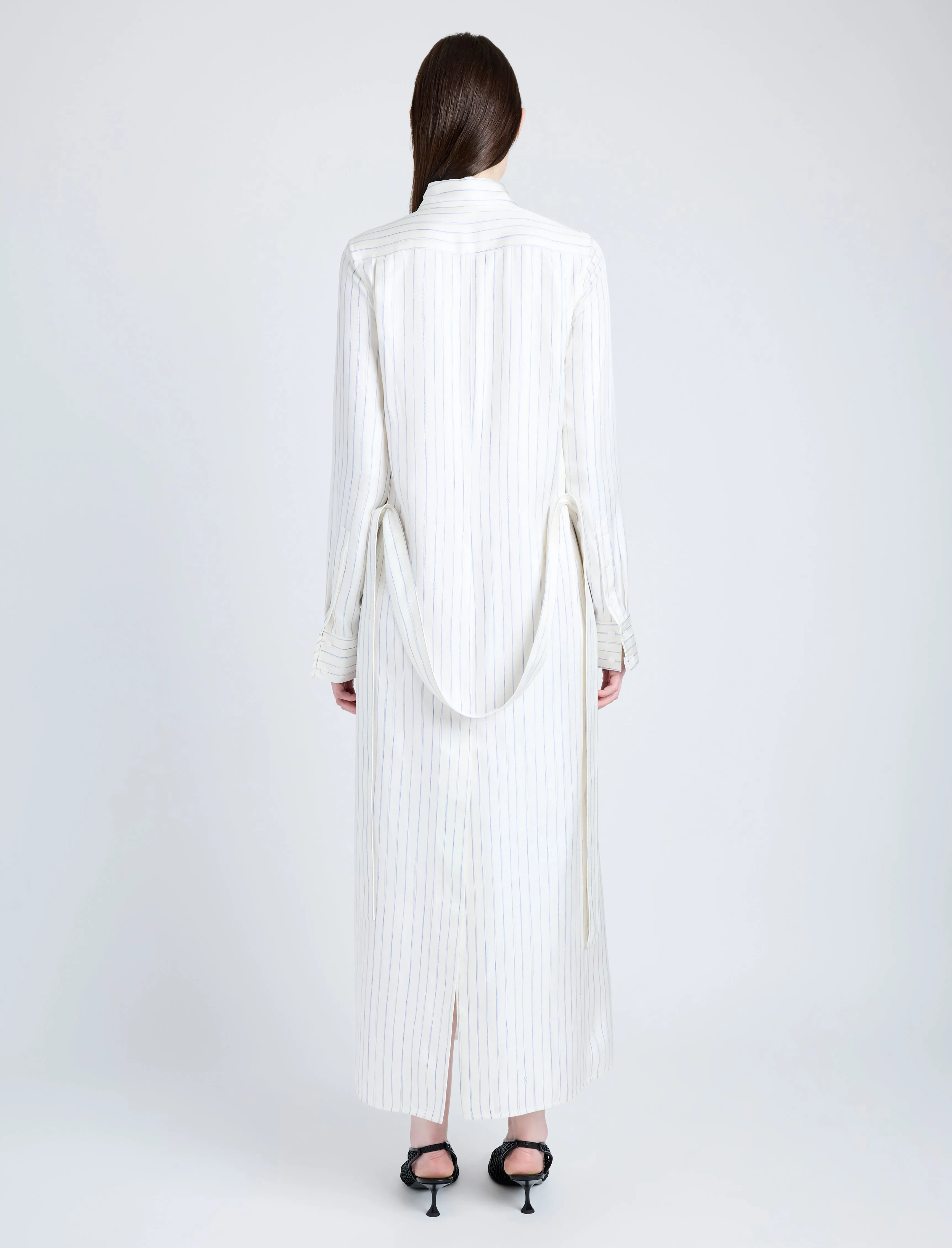Hannah Dress in Stripe Silk Twill sold by Proenza Schouler product image thumbnail 4