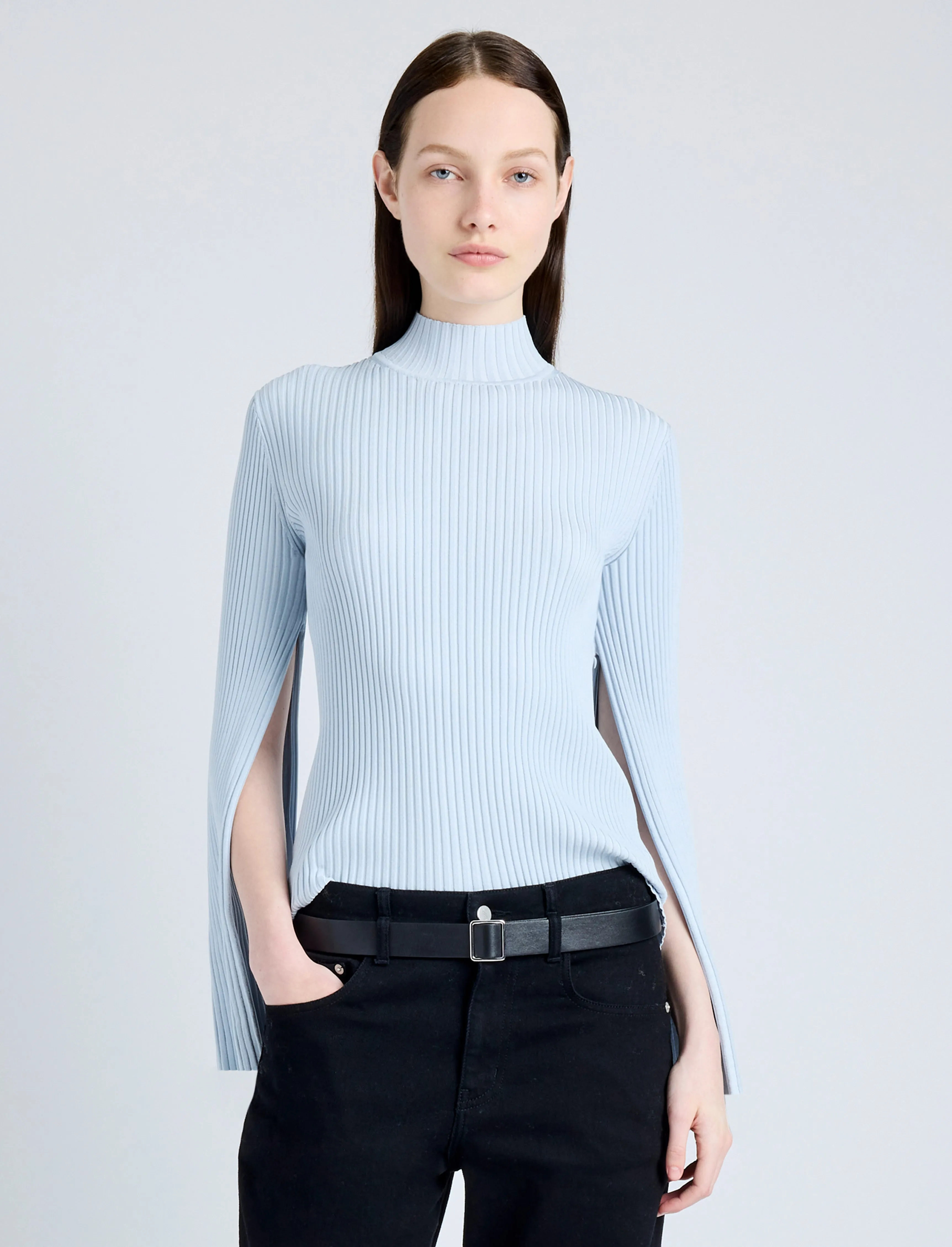Abigail Top in Midweight Viscose Rib sold by Proenza Schouler product image thumbnail 2