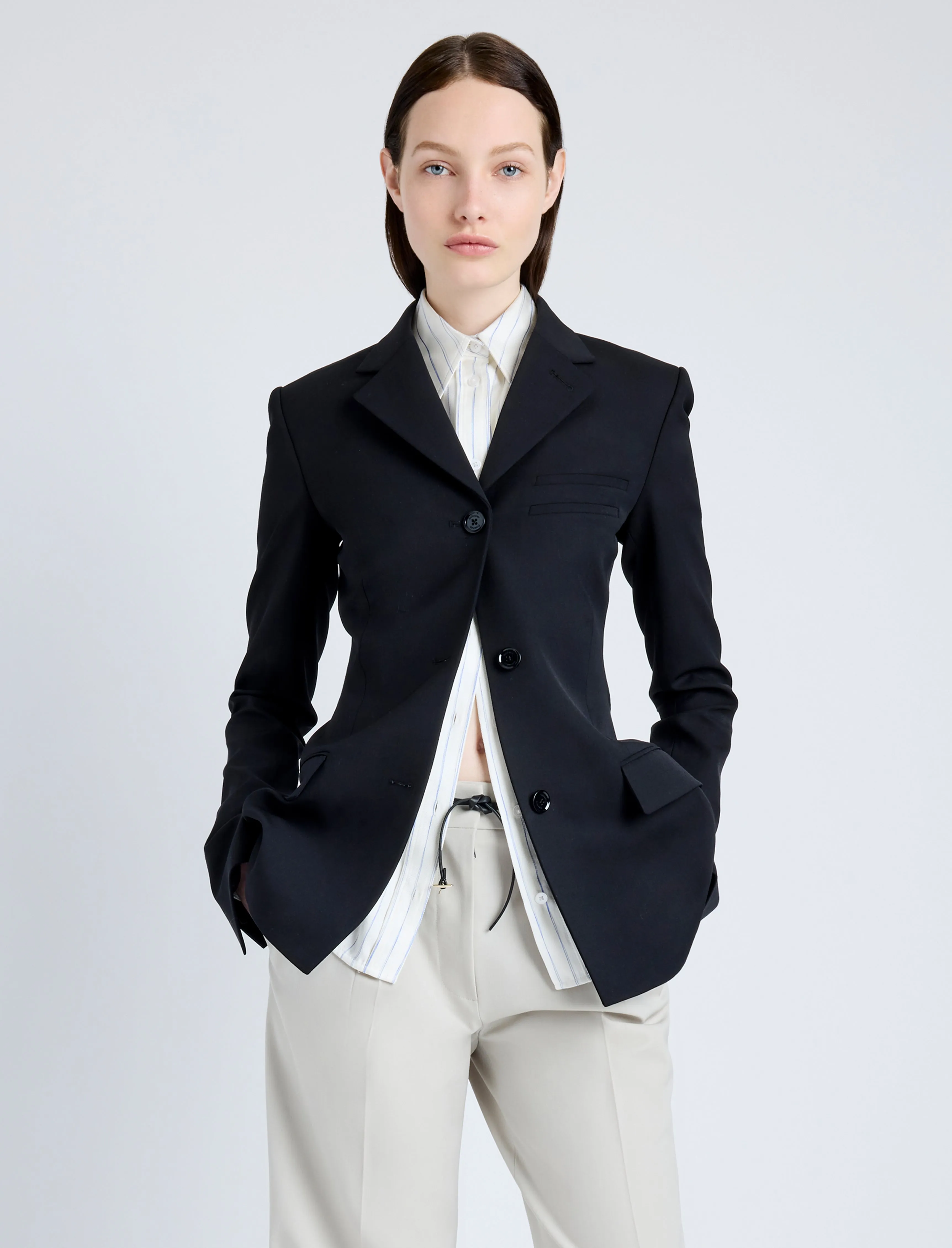 Lark Blazer in Wool Gabardine Suiting sold by Proenza Schouler product image thumbnail 2
