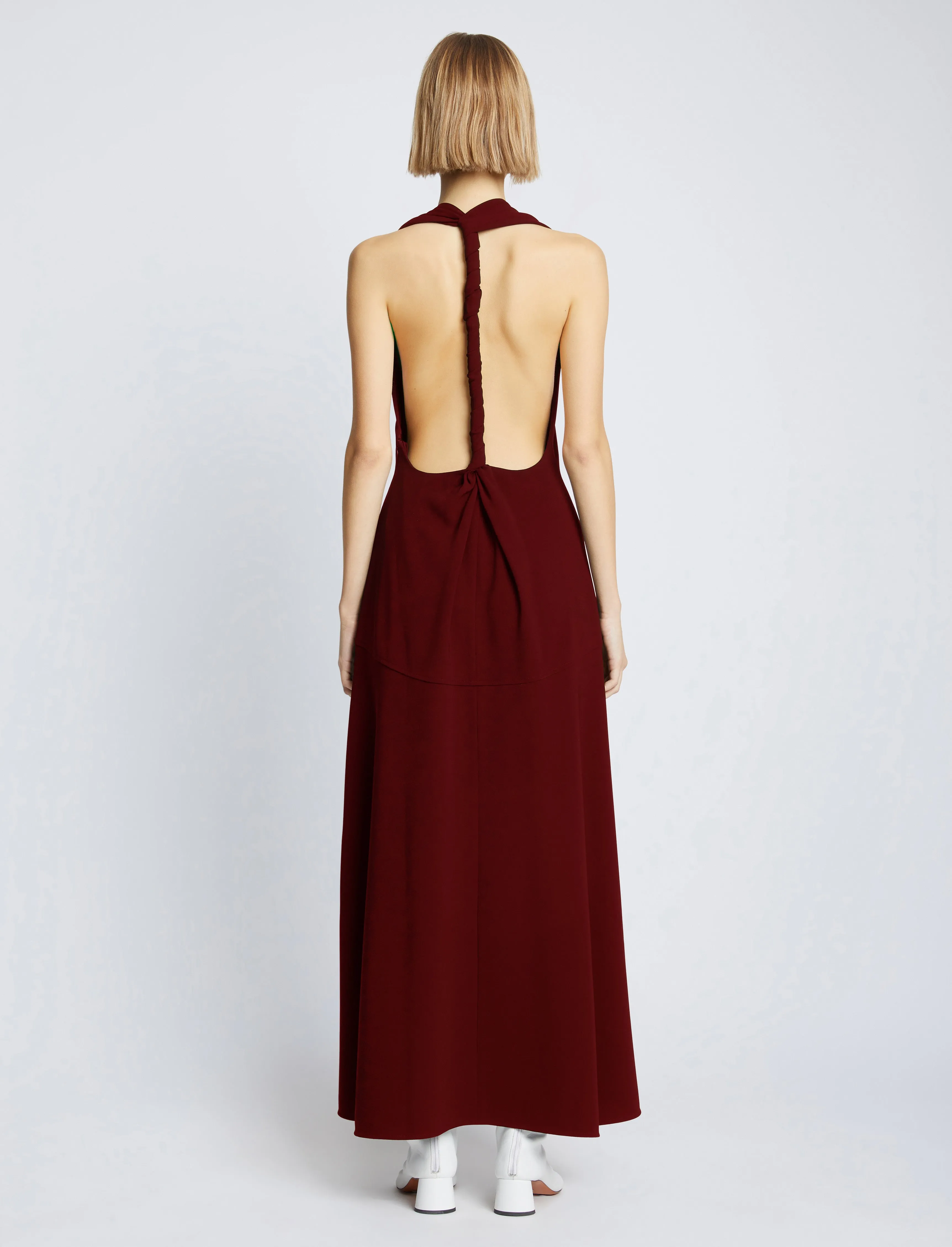 Matte Double Crepe Twist Back V-Neck Dress sold by Proenza Schouler product image thumbnail 4