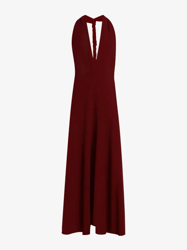 Matte Double Crepe Twist Back V-Neck Dress made by Proenza Schouler