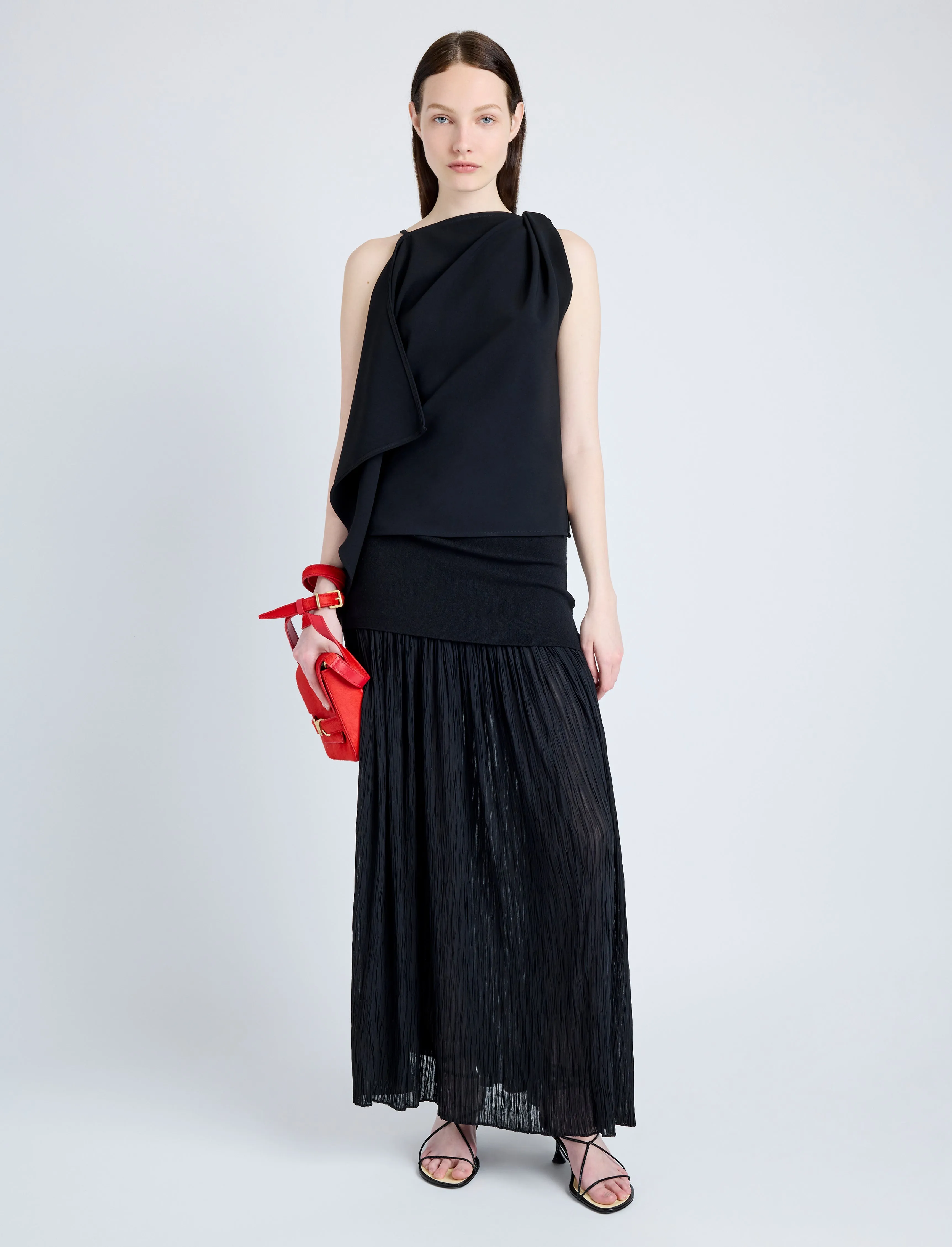 Paige Skirt in Pleated Crepe Chiffon sold by Proenza Schouler product image thumbnail 2