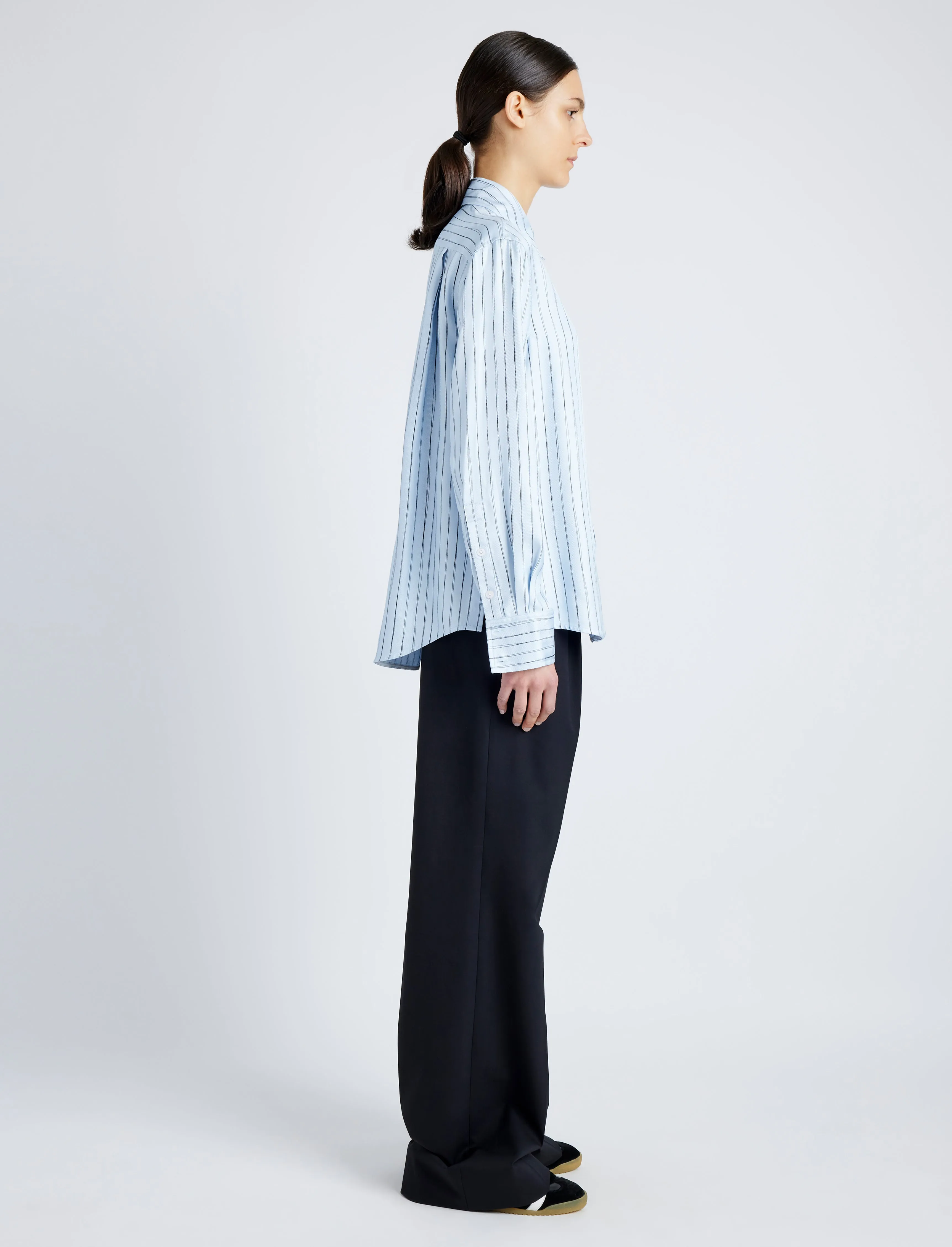 Madison Top in Stripe Silk Twill sold by Proenza Schouler product image thumbnail 4
