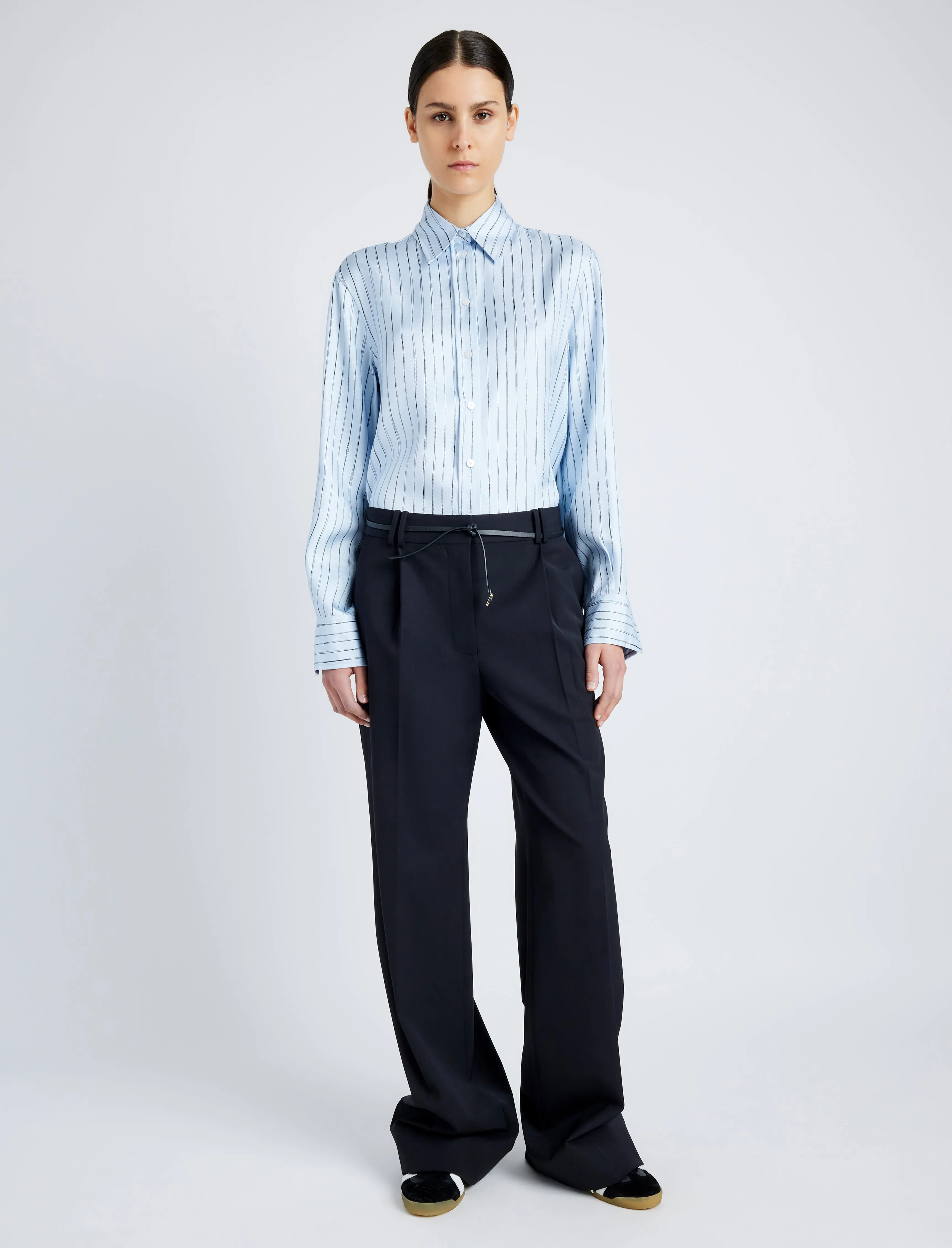 Madison Top in Stripe Silk Twill sold by Proenza Schouler product image thumbnail 3