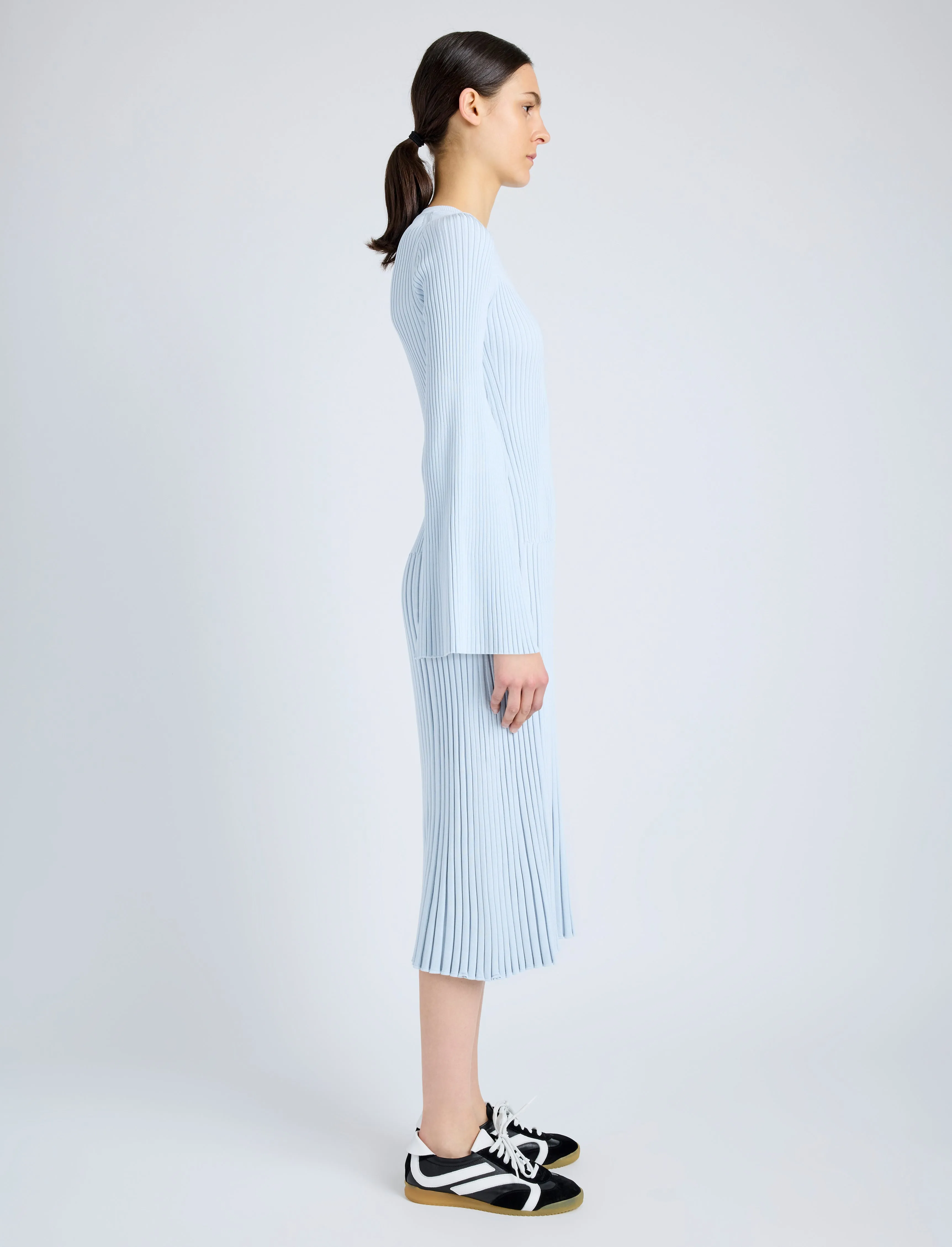 Kenna Dress in Midweight Viscose Rib sold by Proenza Schouler product image thumbnail 3