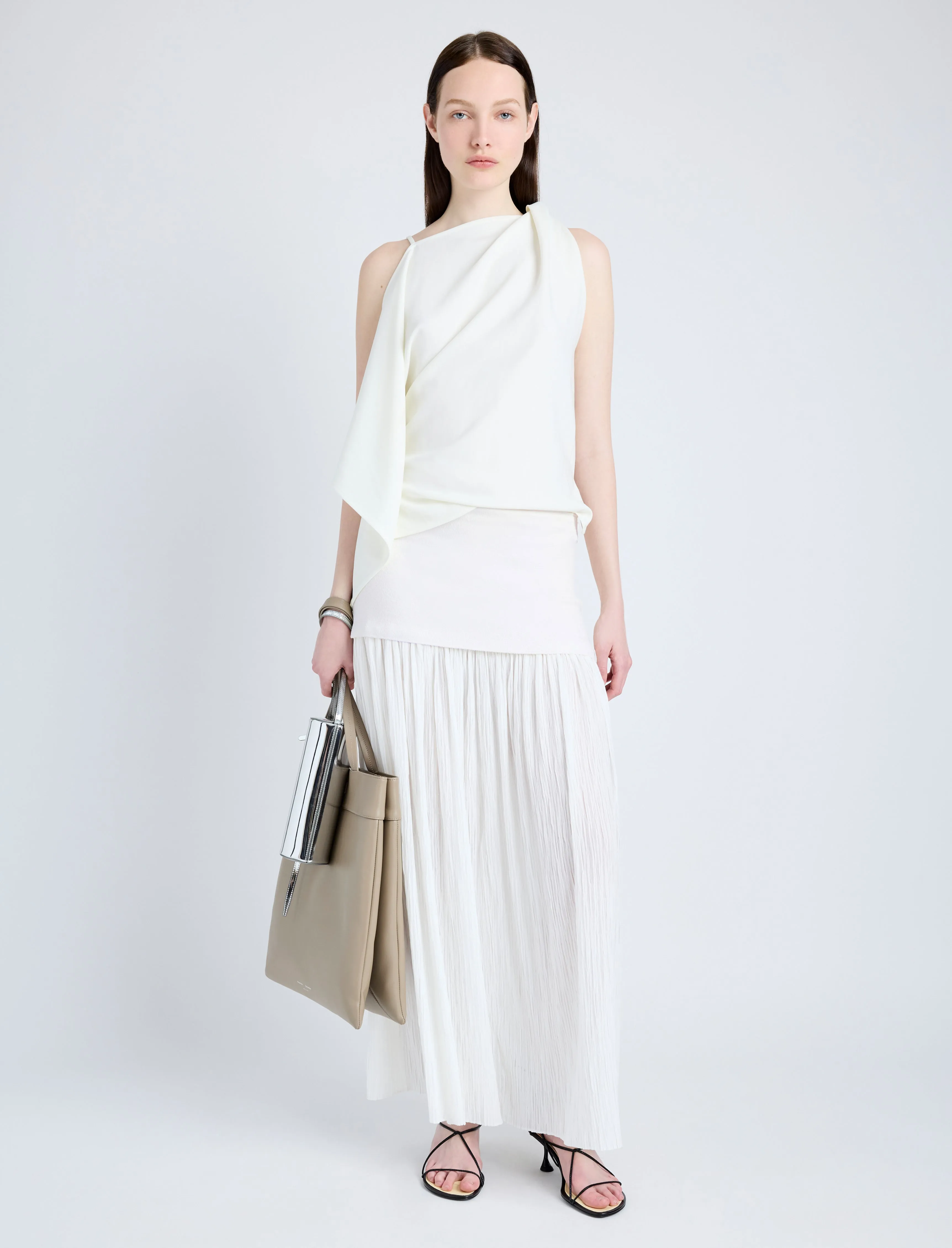 Paige Skirt in Pleated Crepe Chiffon sold by Proenza Schouler product image thumbnail 2