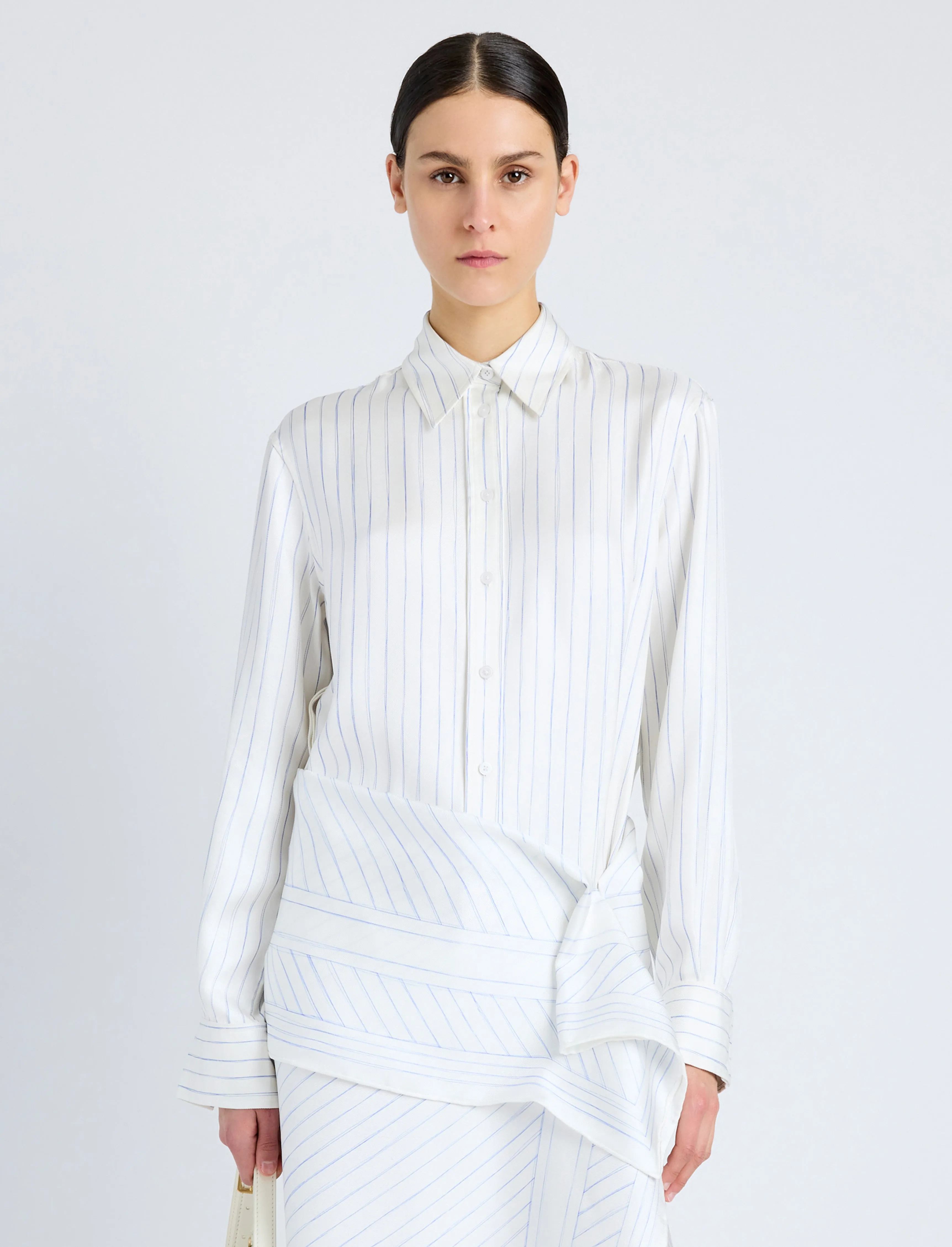 Madison Top in Stripe Silk Twill sold by Proenza Schouler product image thumbnail 2