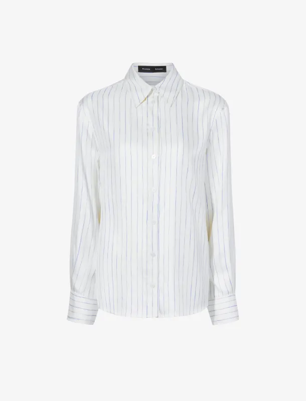 Madison Top in Stripe Silk Twill sold by Proenza Schouler
