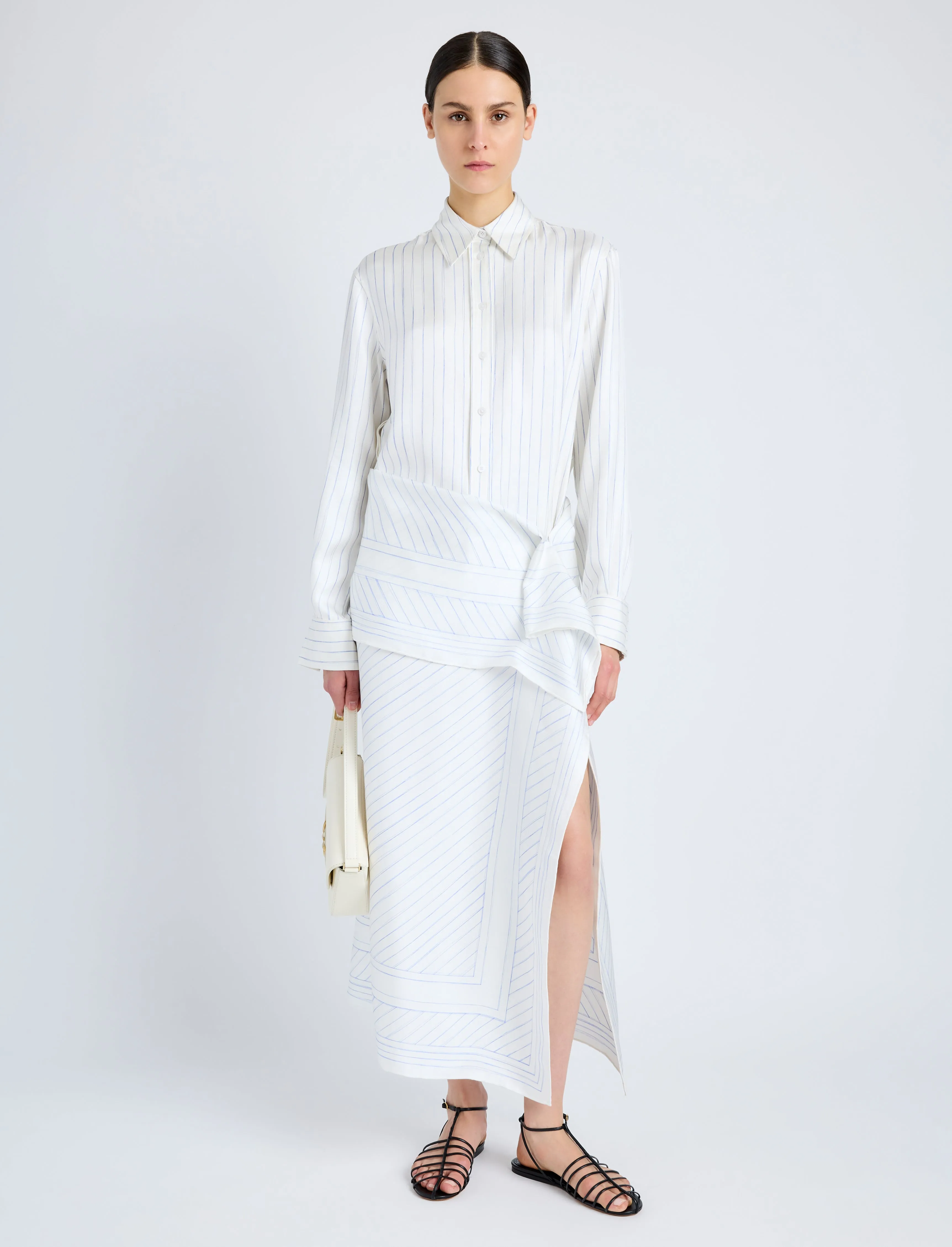 Madison Top in Stripe Silk Twill sold by Proenza Schouler product image thumbnail 3