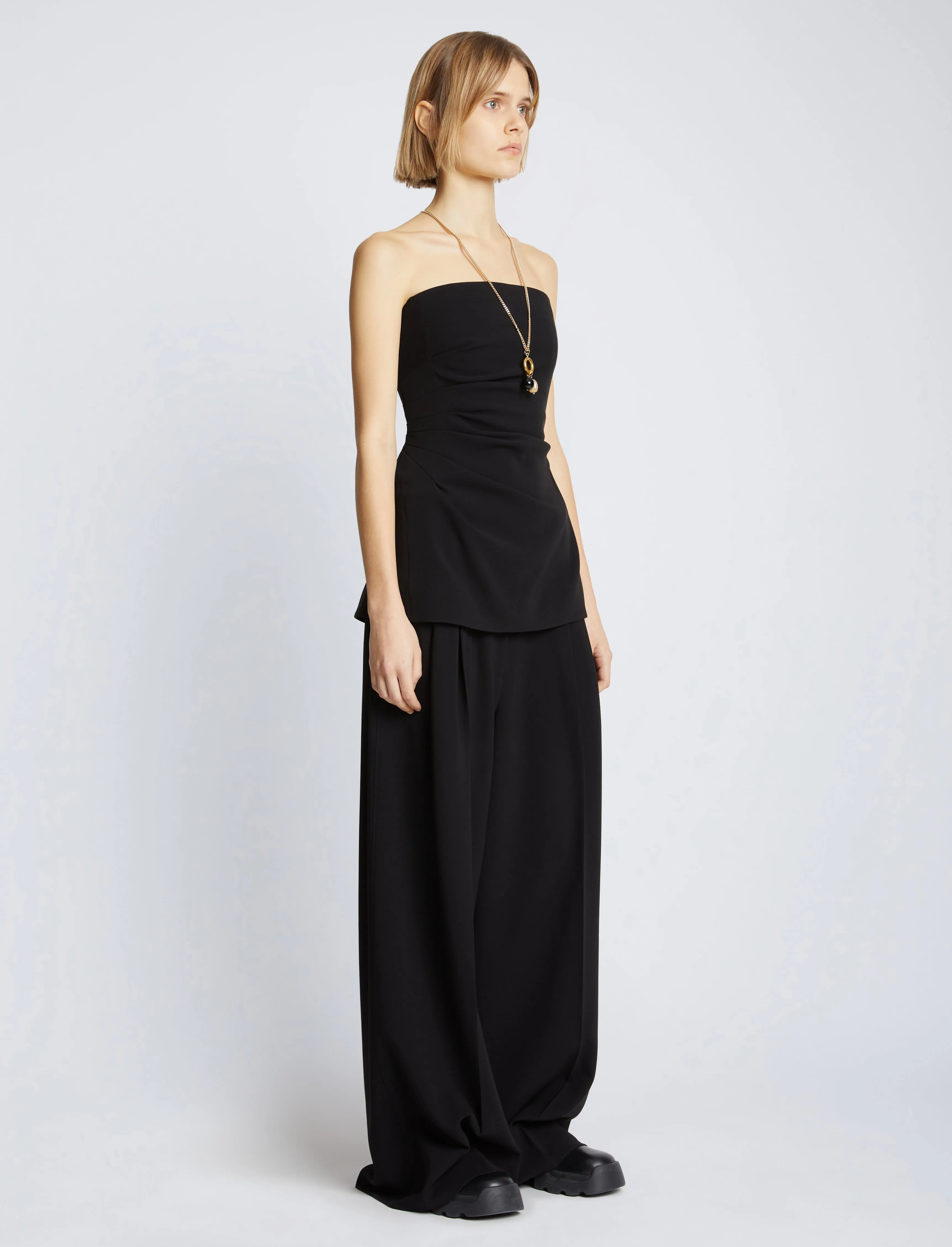 Bobbi Strapless Top in Matte Double Crepe sold by Proenza Schouler product image thumbnail 4