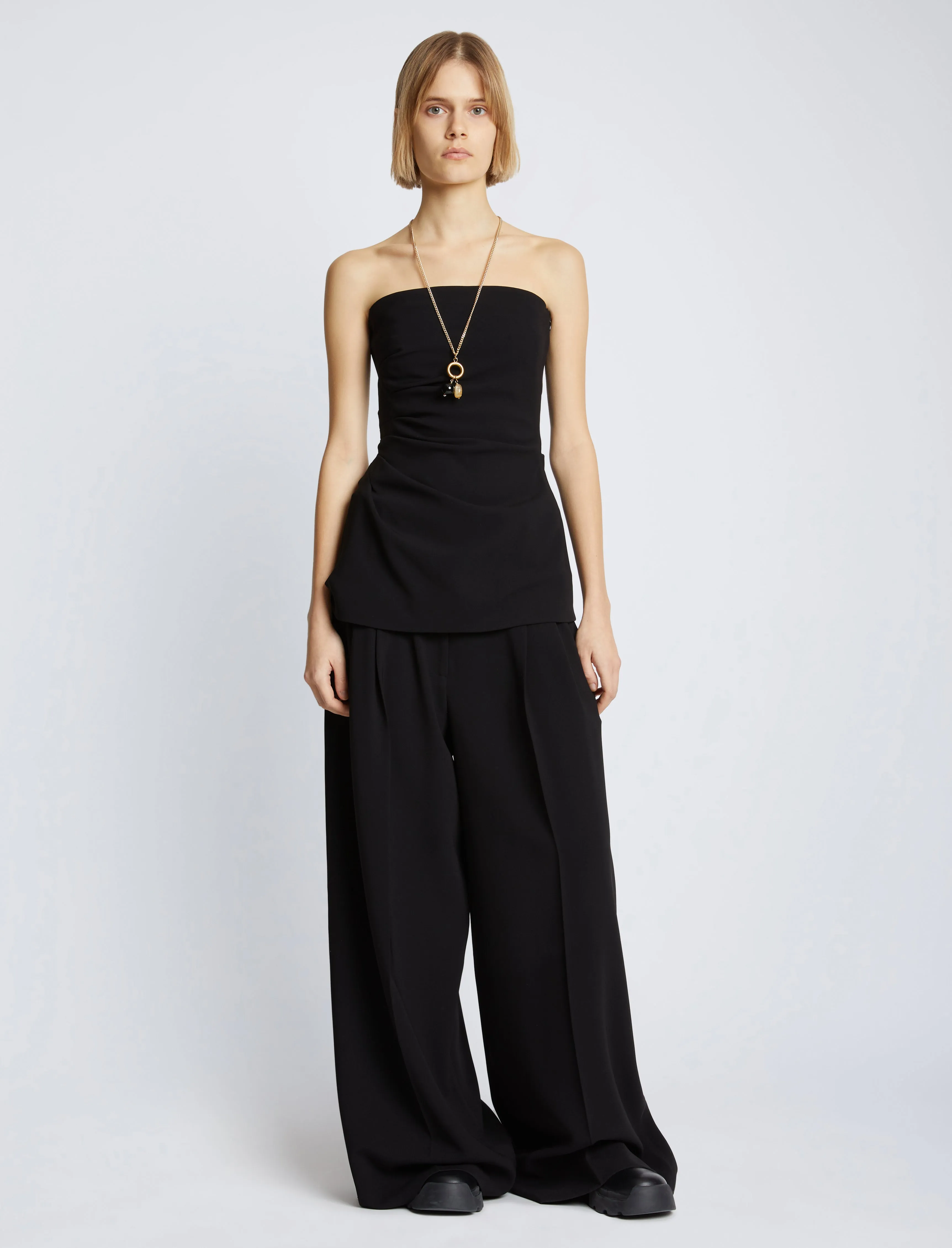 Bobbi Strapless Top in Matte Double Crepe sold by Proenza Schouler product image thumbnail 3