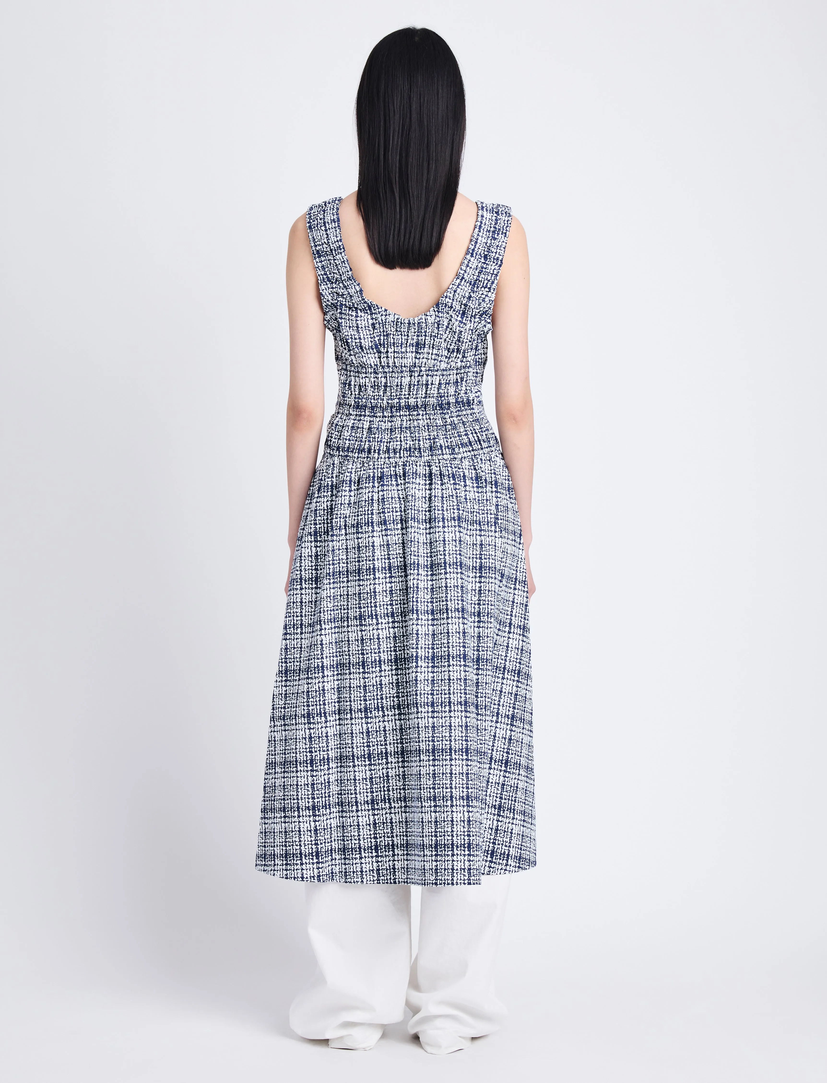 Penny Dress in Grid Poplin sold by Proenza Schouler product image thumbnail 5