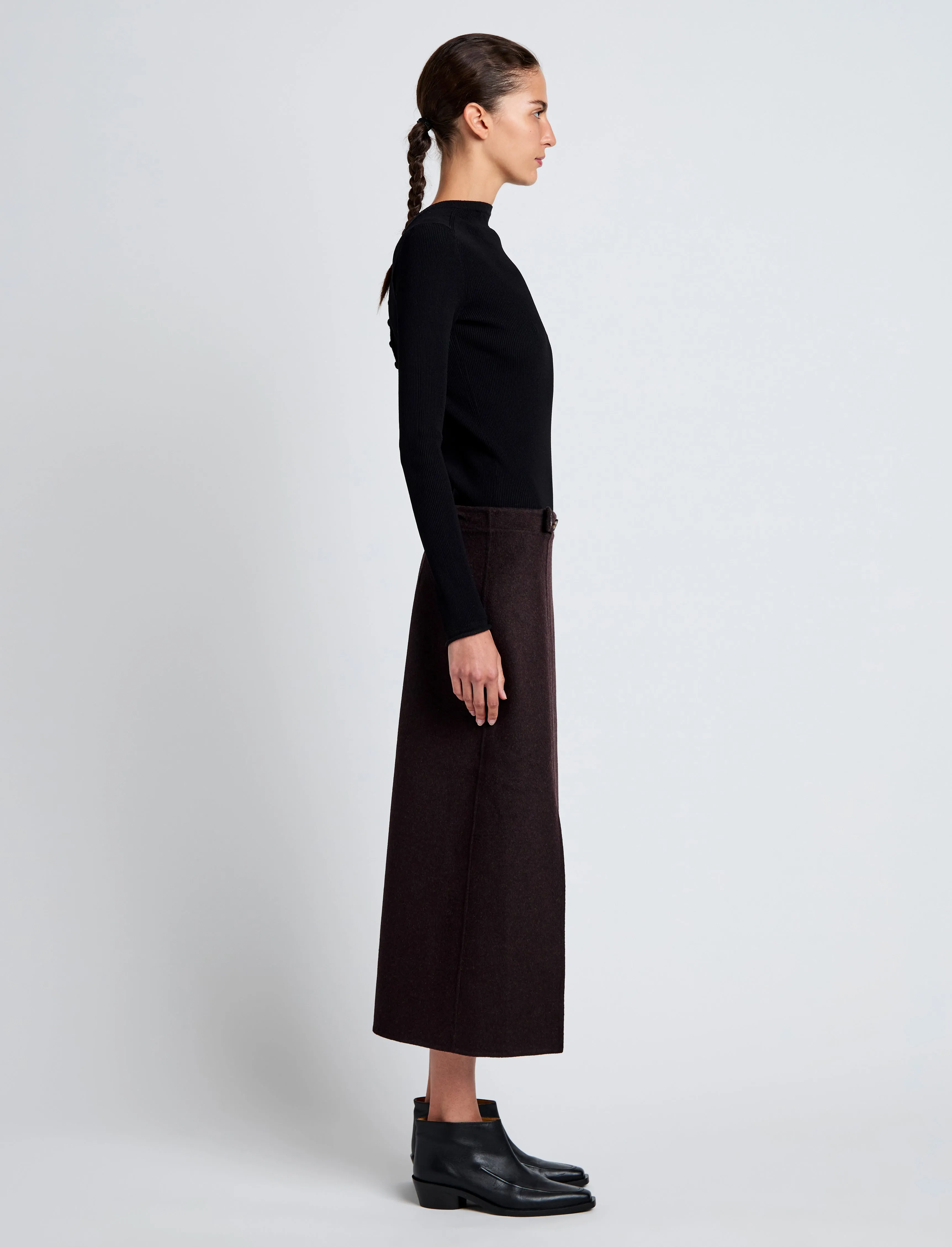 Adrian Skirt in Brushed Wool sold by Proenza Schouler product image thumbnail 3