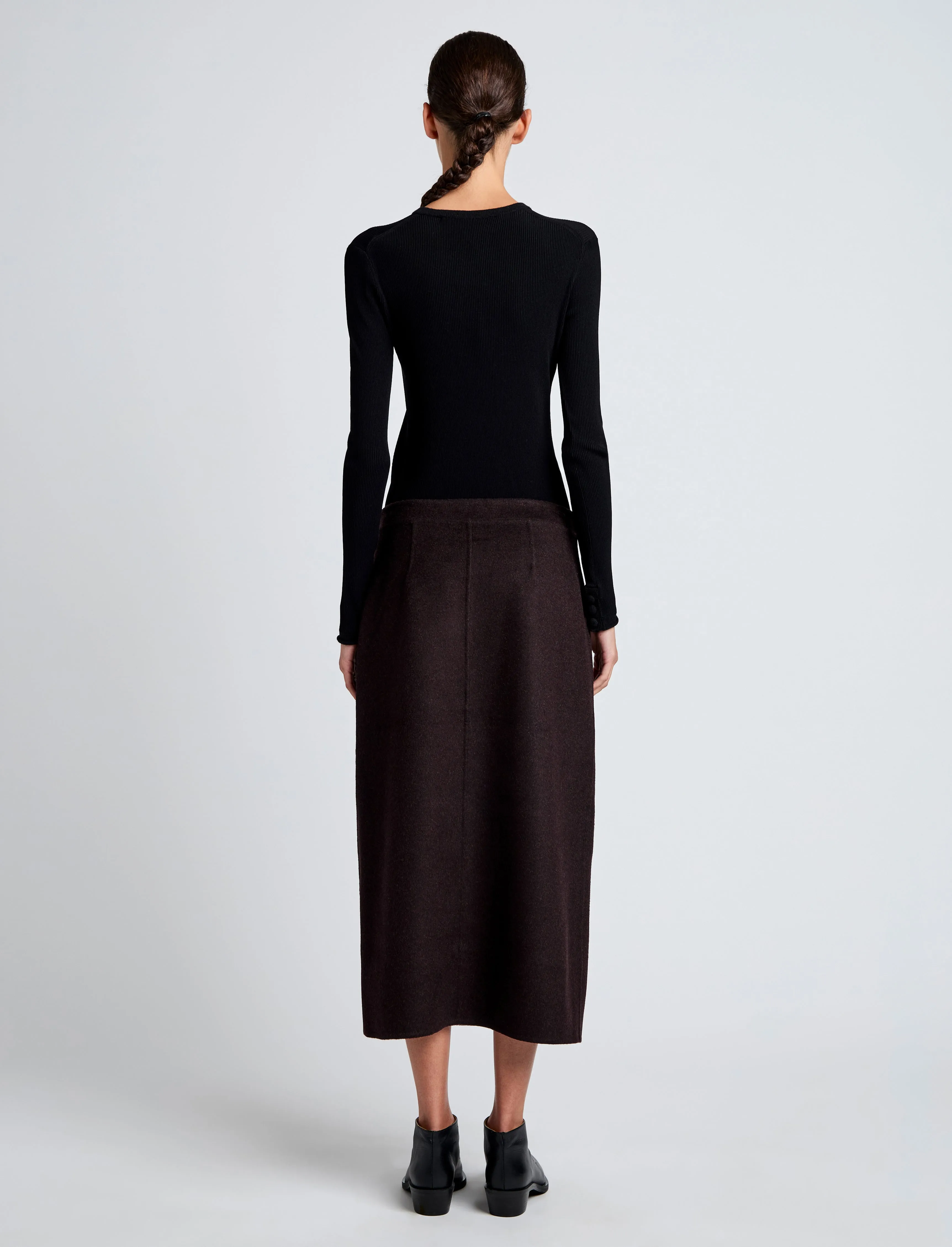 Adrian Skirt in Brushed Wool sold by Proenza Schouler product image thumbnail 4