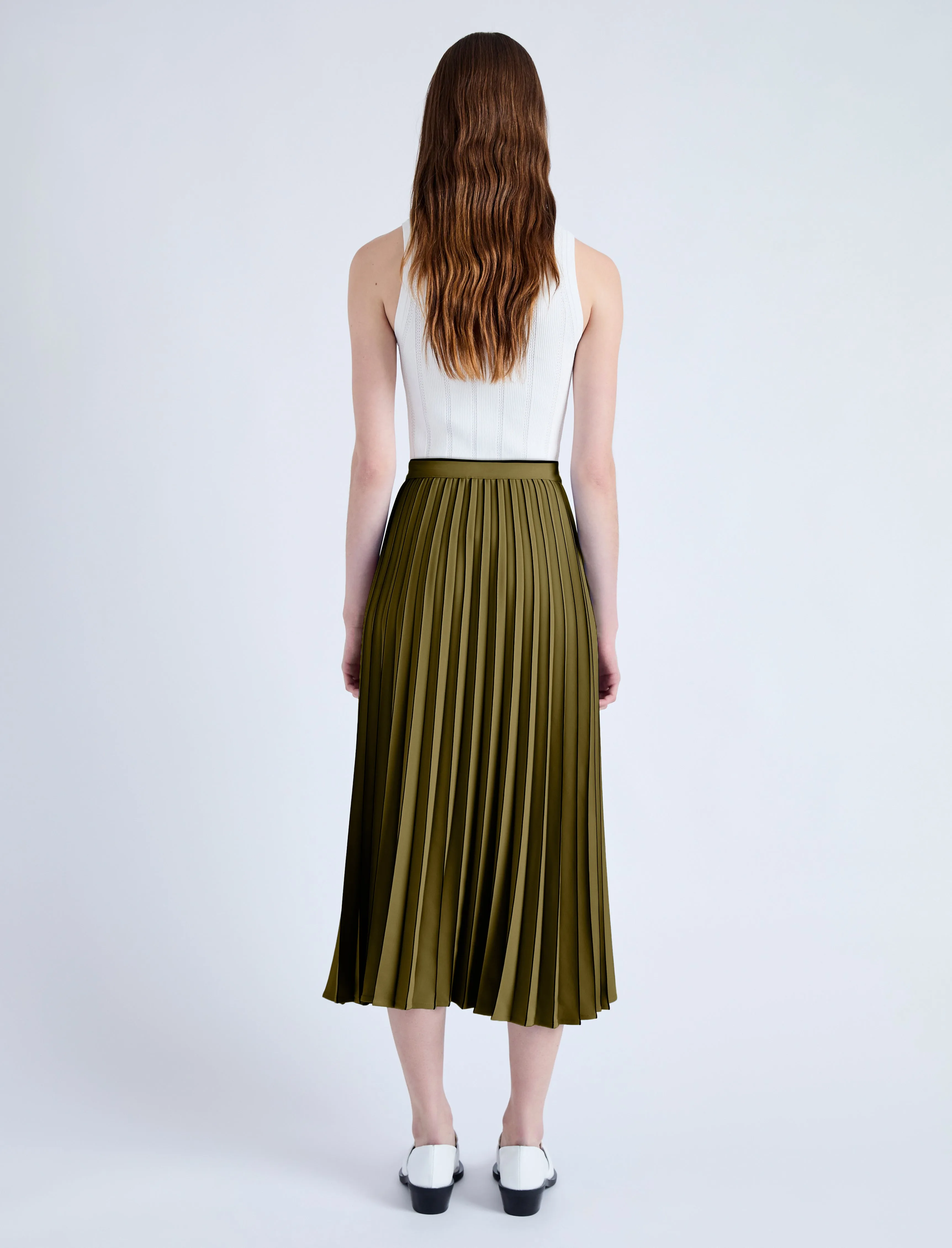 Miles Skirt in Pleated Crepe sold by Proenza Schouler product image thumbnail 4