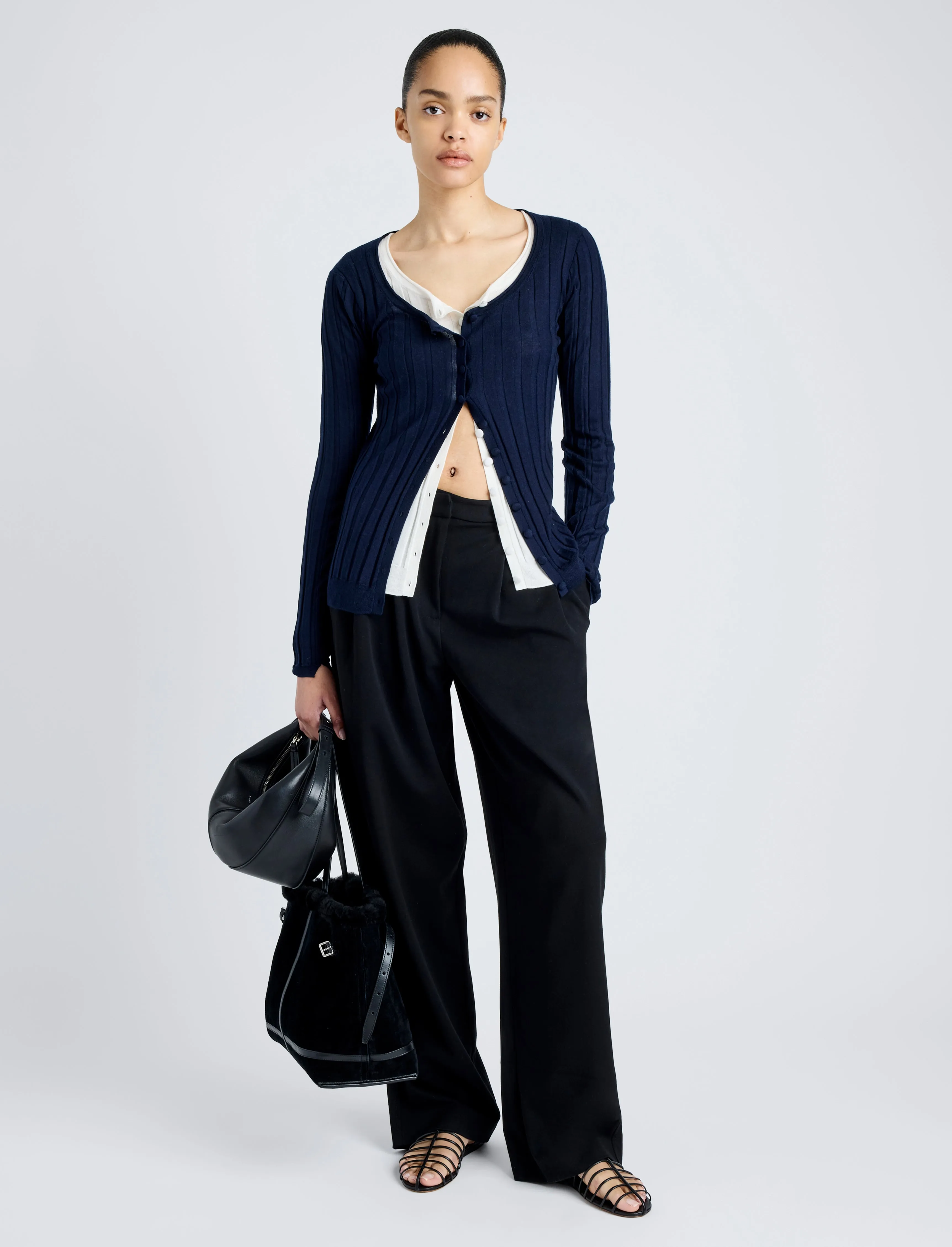 Hattie Cardigan in Lightweight Cashmere sold by Proenza Schouler product image thumbnail 3