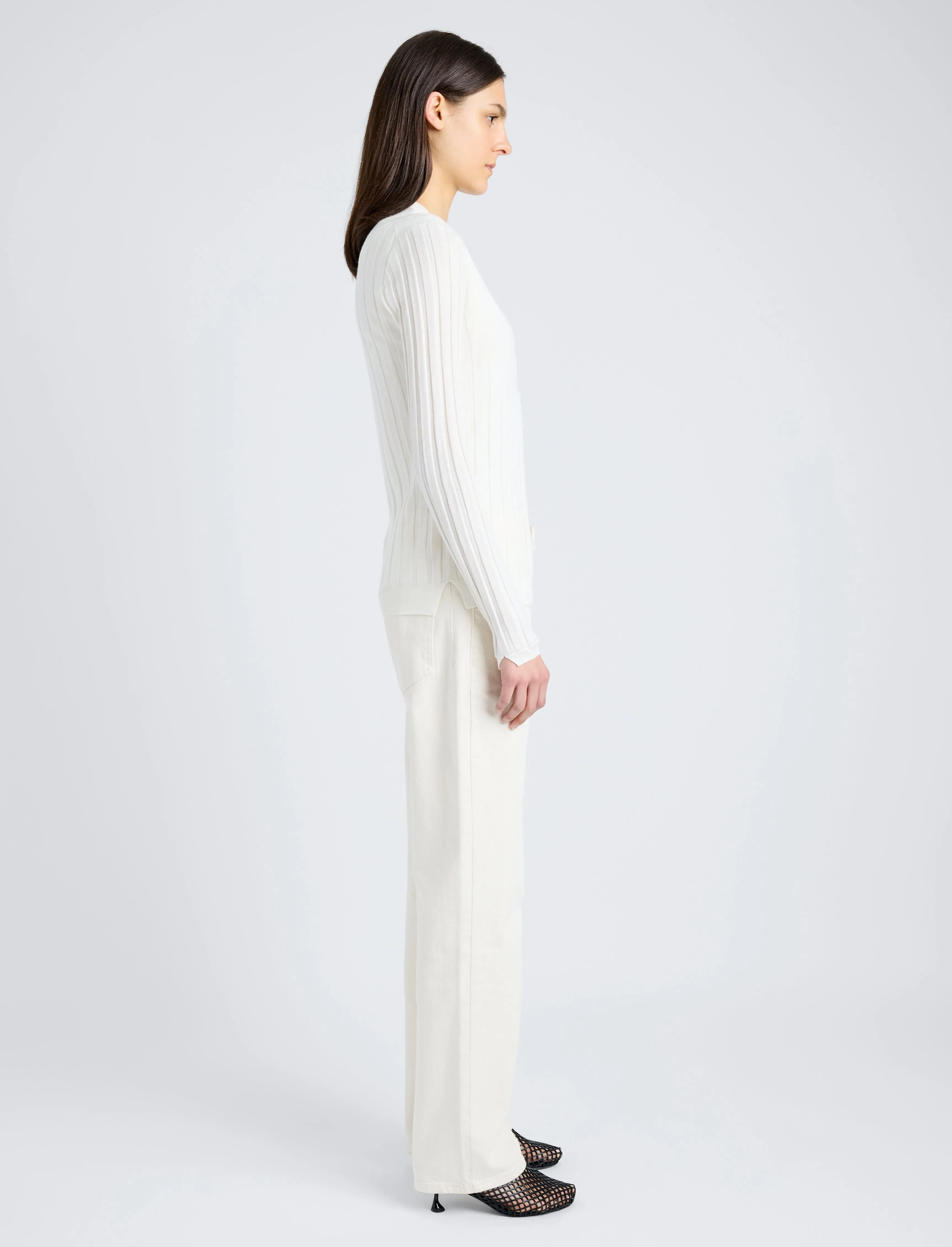 Hattie Cardigan in Lightweight Cashmere sold by Proenza Schouler product image thumbnail 4