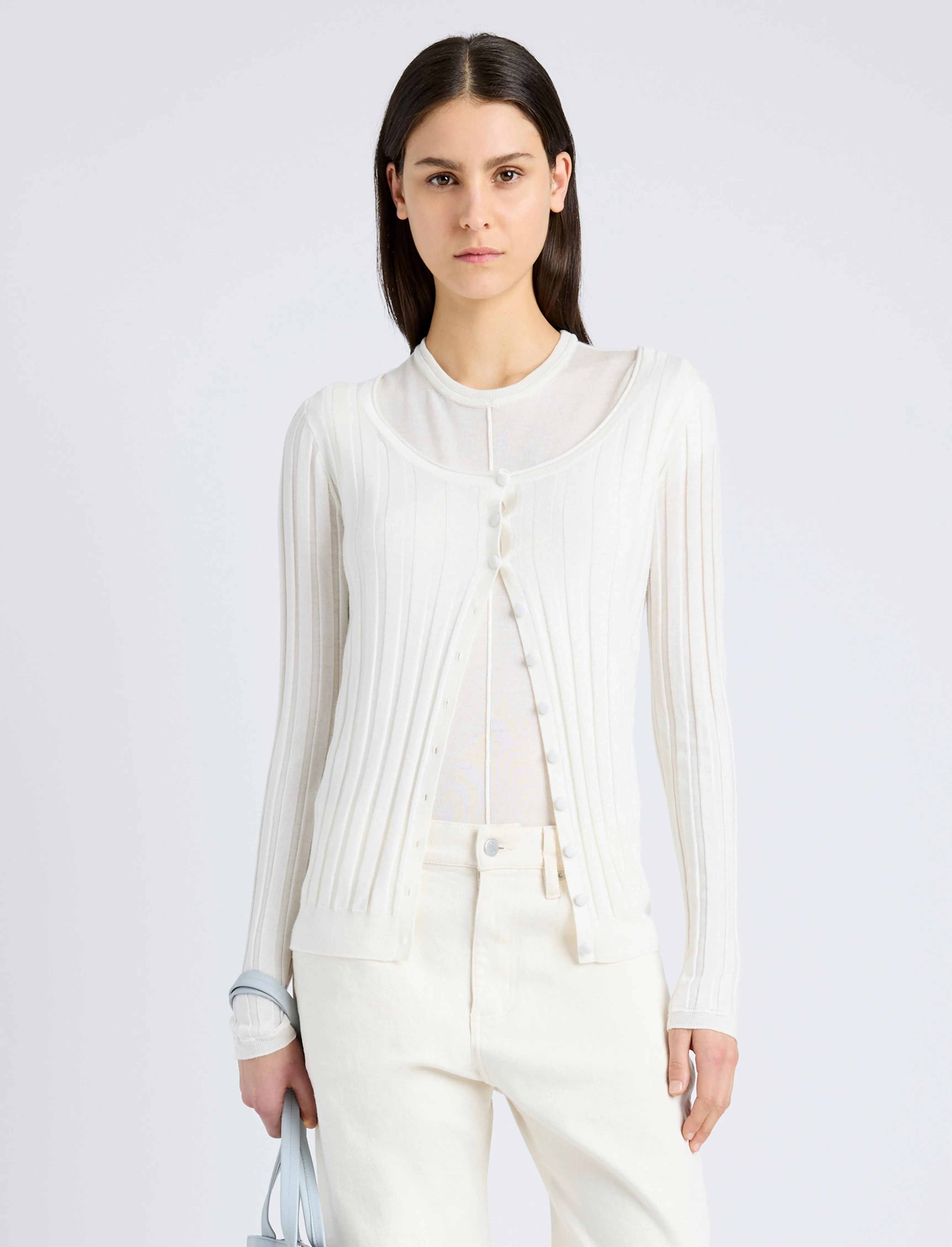 Hattie Cardigan in Lightweight Cashmere sold by Proenza Schouler product image thumbnail 2