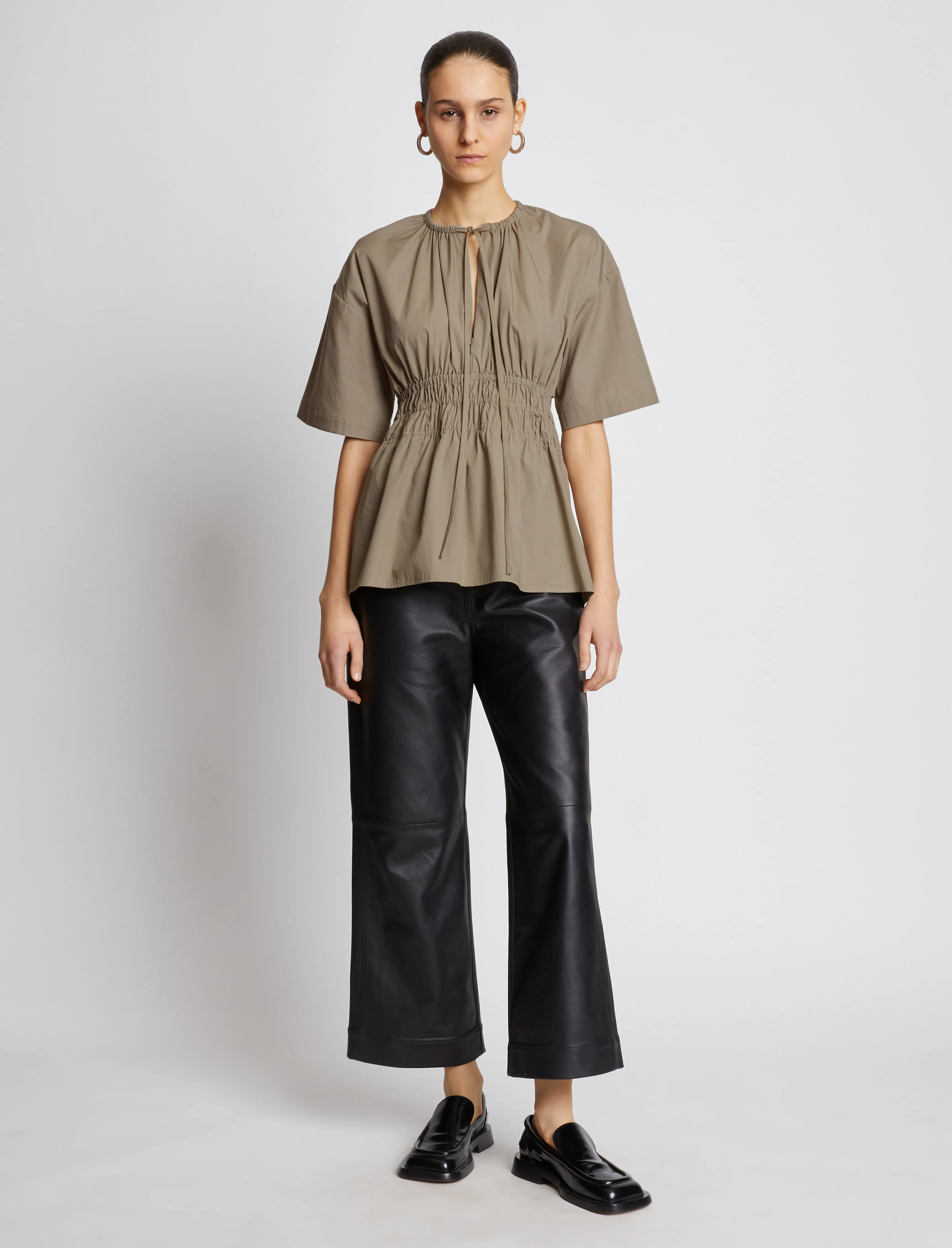 Poplin Drawstring Blouse sold by Proenza Schouler product image thumbnail 3